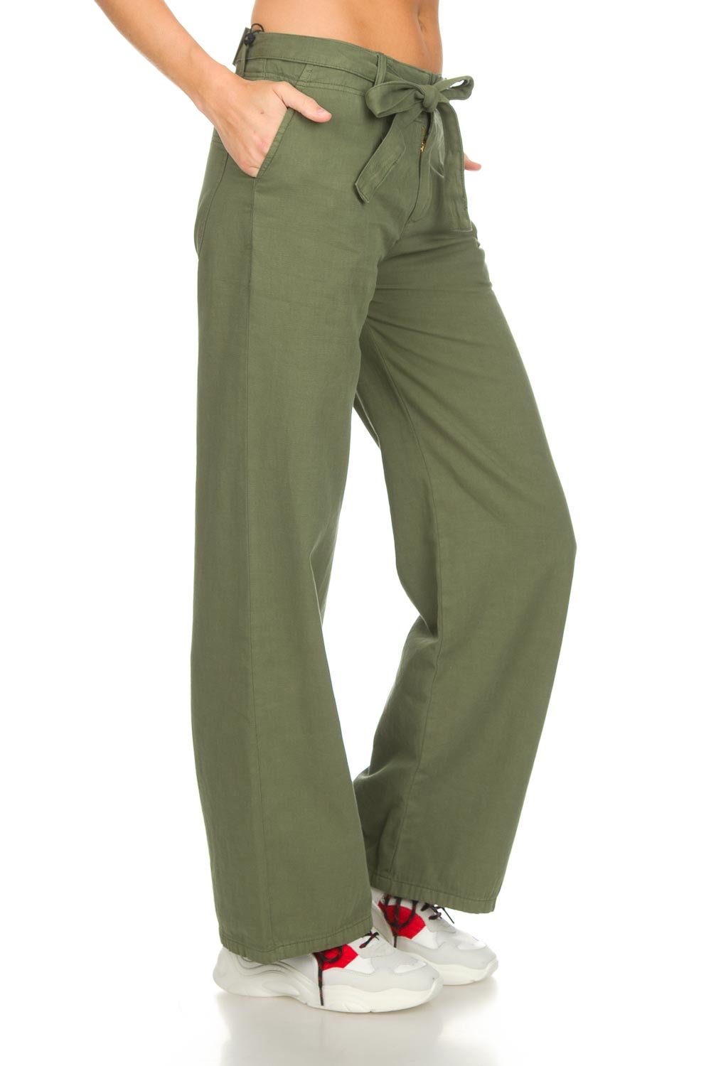 Beste Katoenen broek met wijde pijpen Noemi | groen | Lois Jeans PC-96