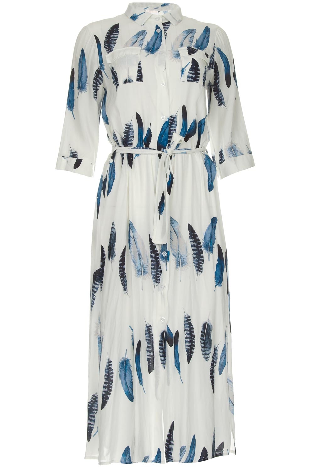 Maxi dress with feather print Victoria 