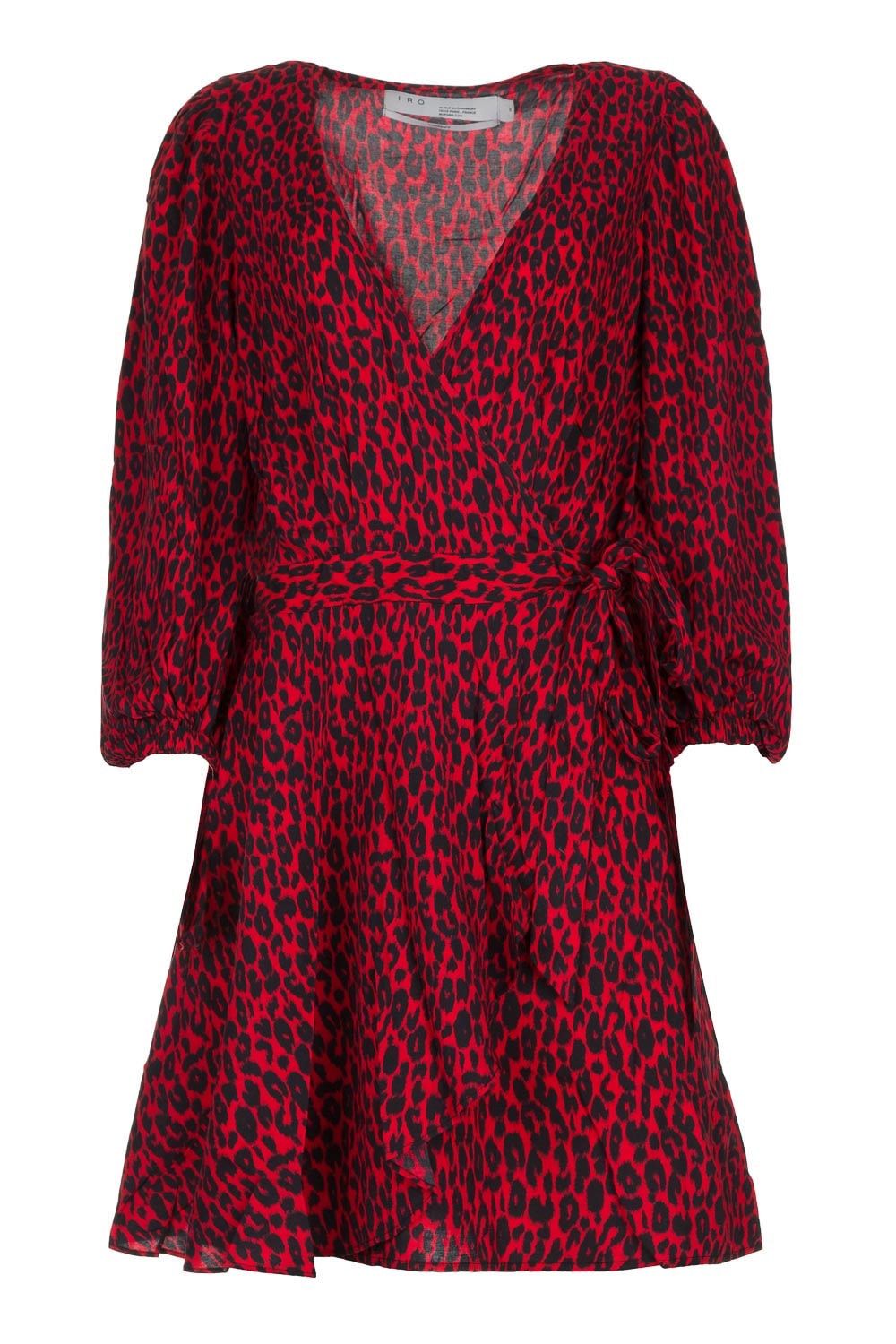 black and red leopard print dress