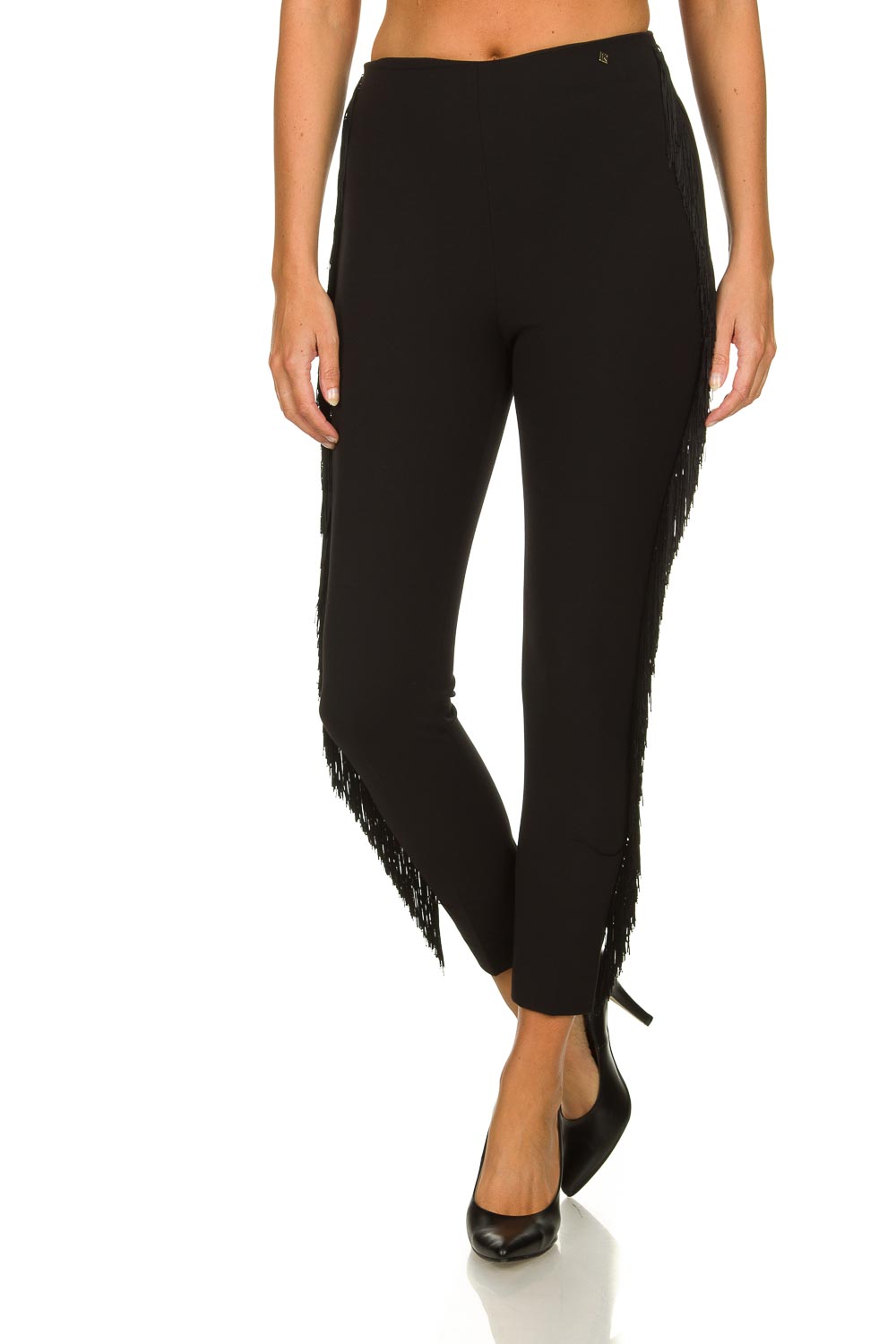 Broek met franjes Label | zwart | Kocca | Little Soho