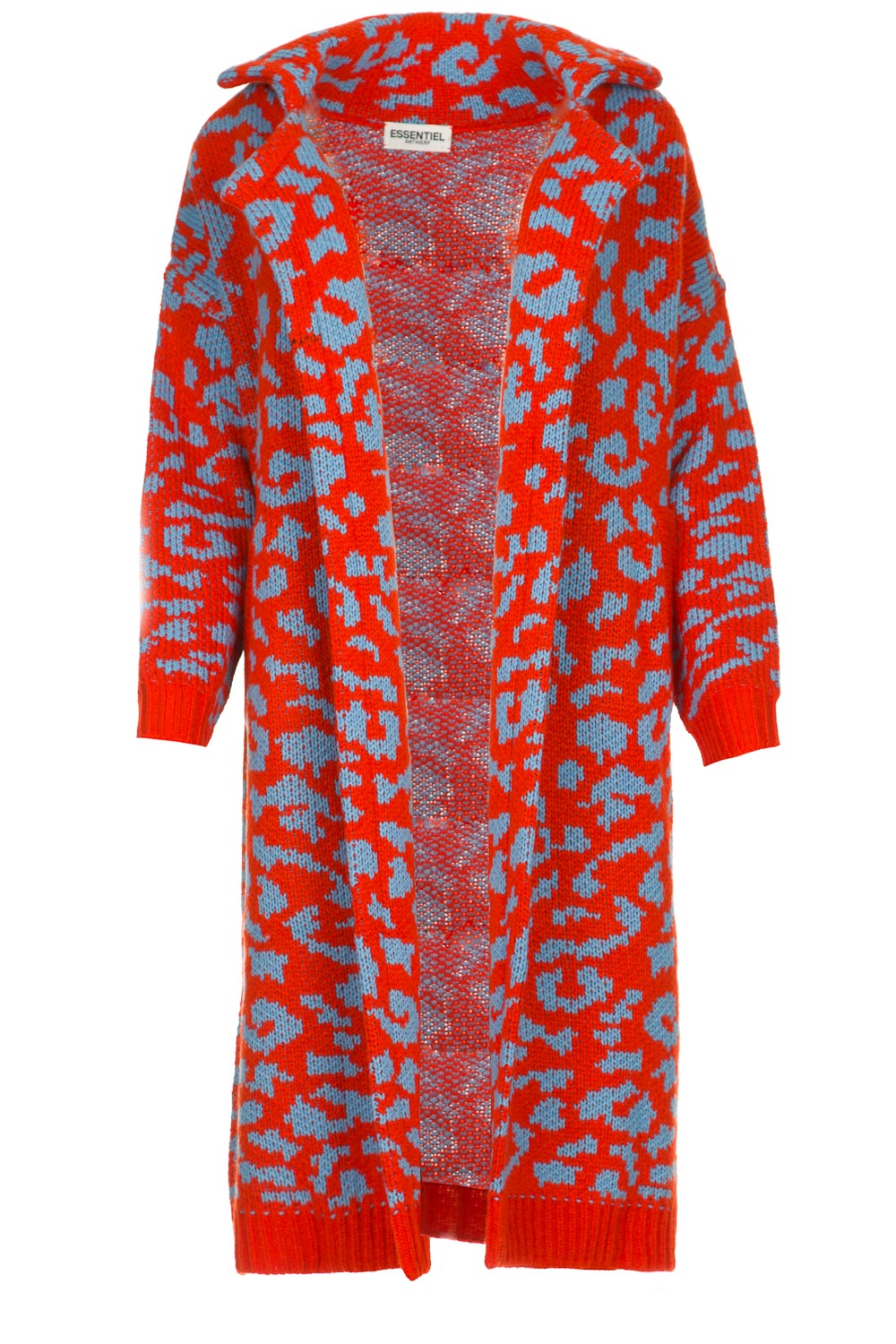 Knitted cardigan with leopard print 