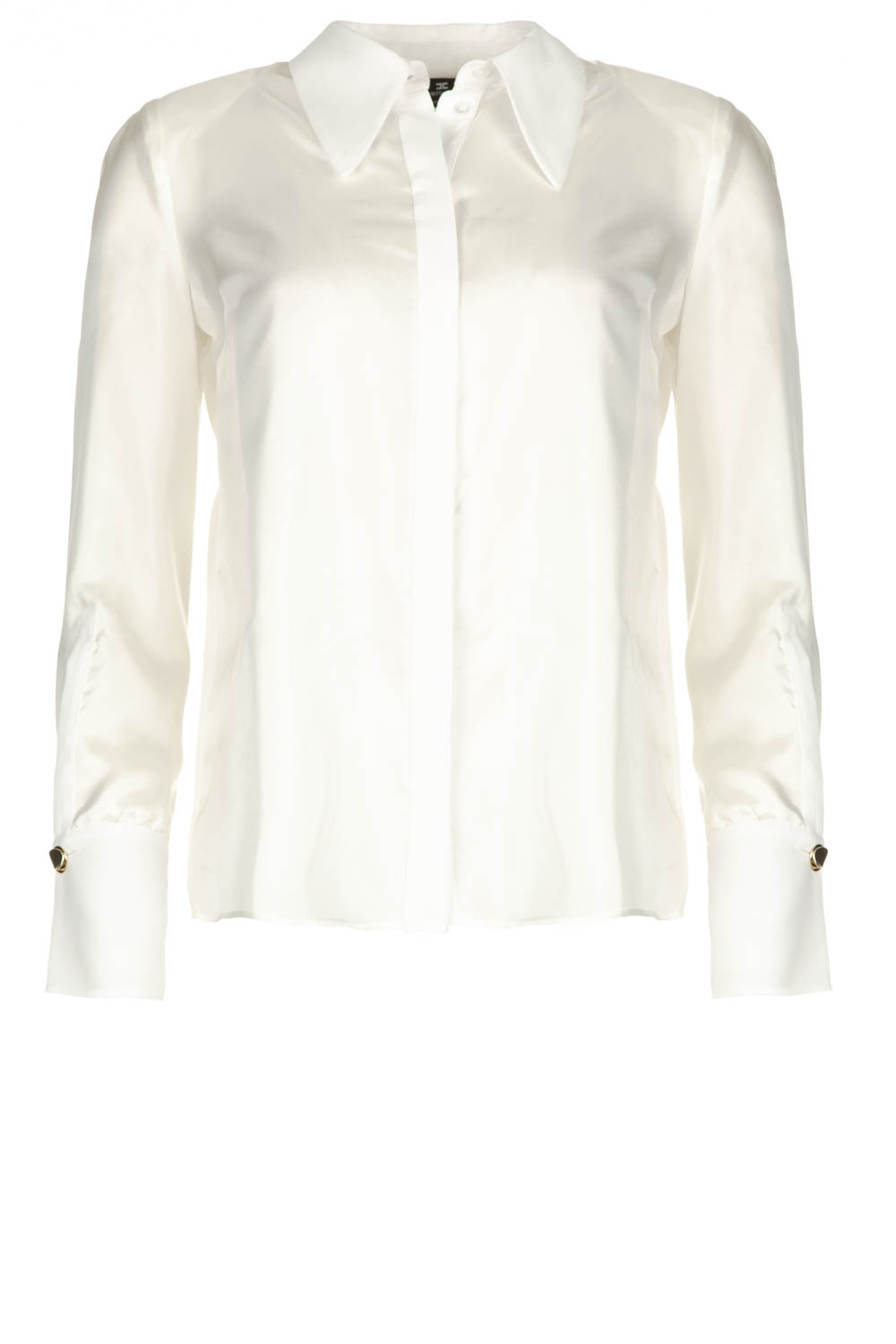 T Wanten heel fijn Zijden blouse Meredith | wit | ELISABETTA FRANCHI | Little Soho