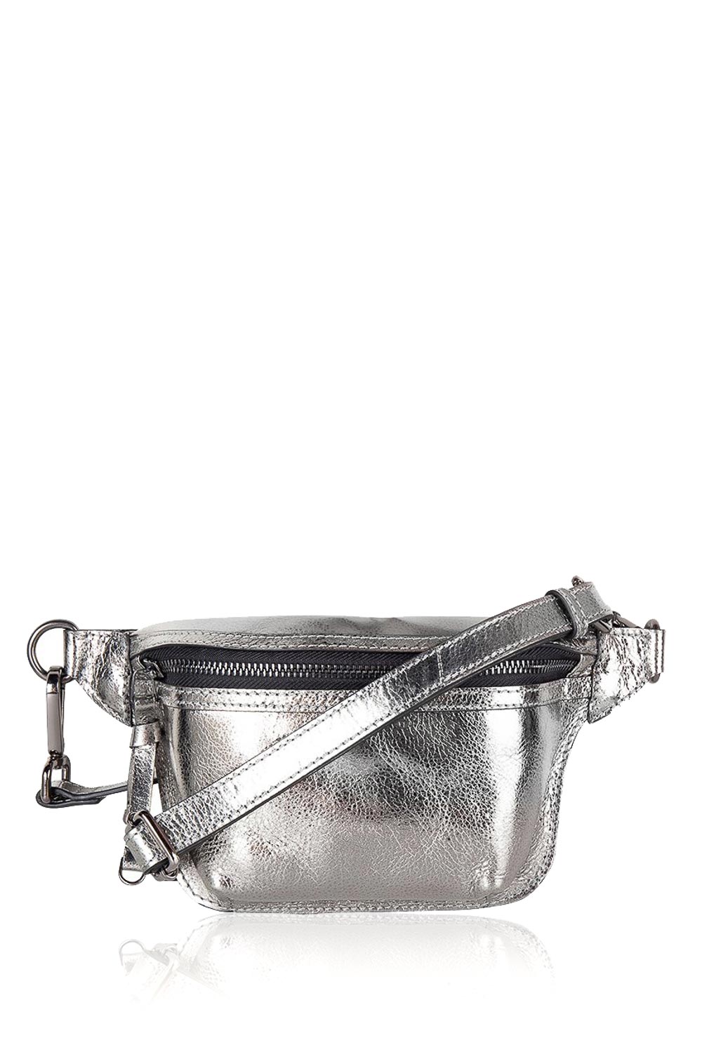metallic bum bag