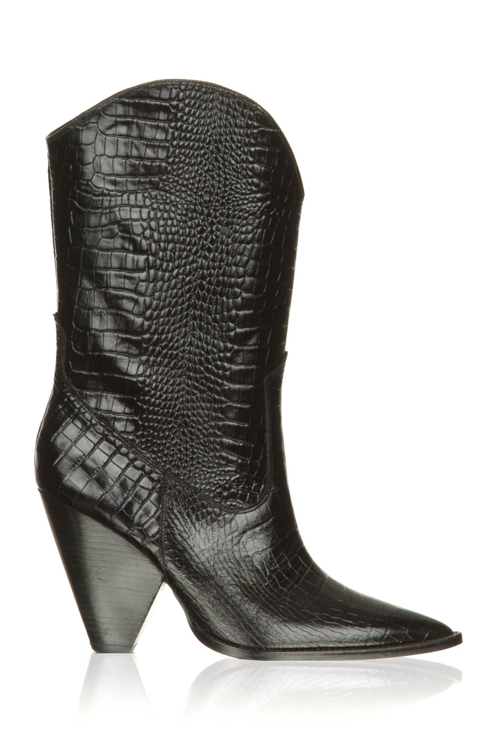 TORAL HOGE ZWART LEREN LAARZEN