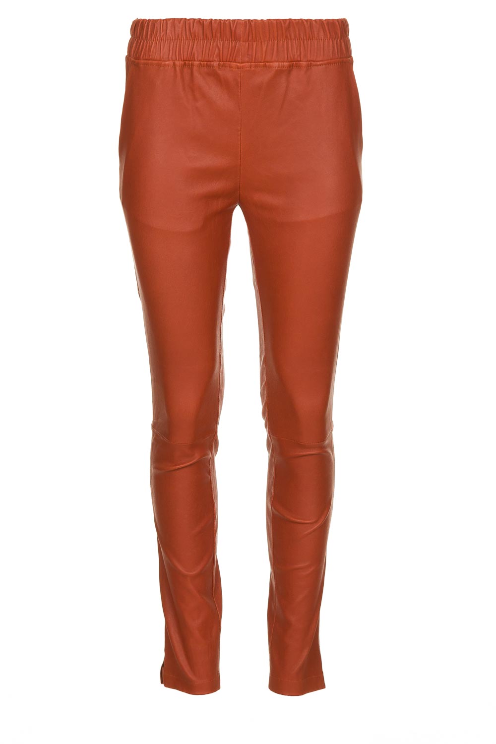 Leather leggings Amber | burned orange 
