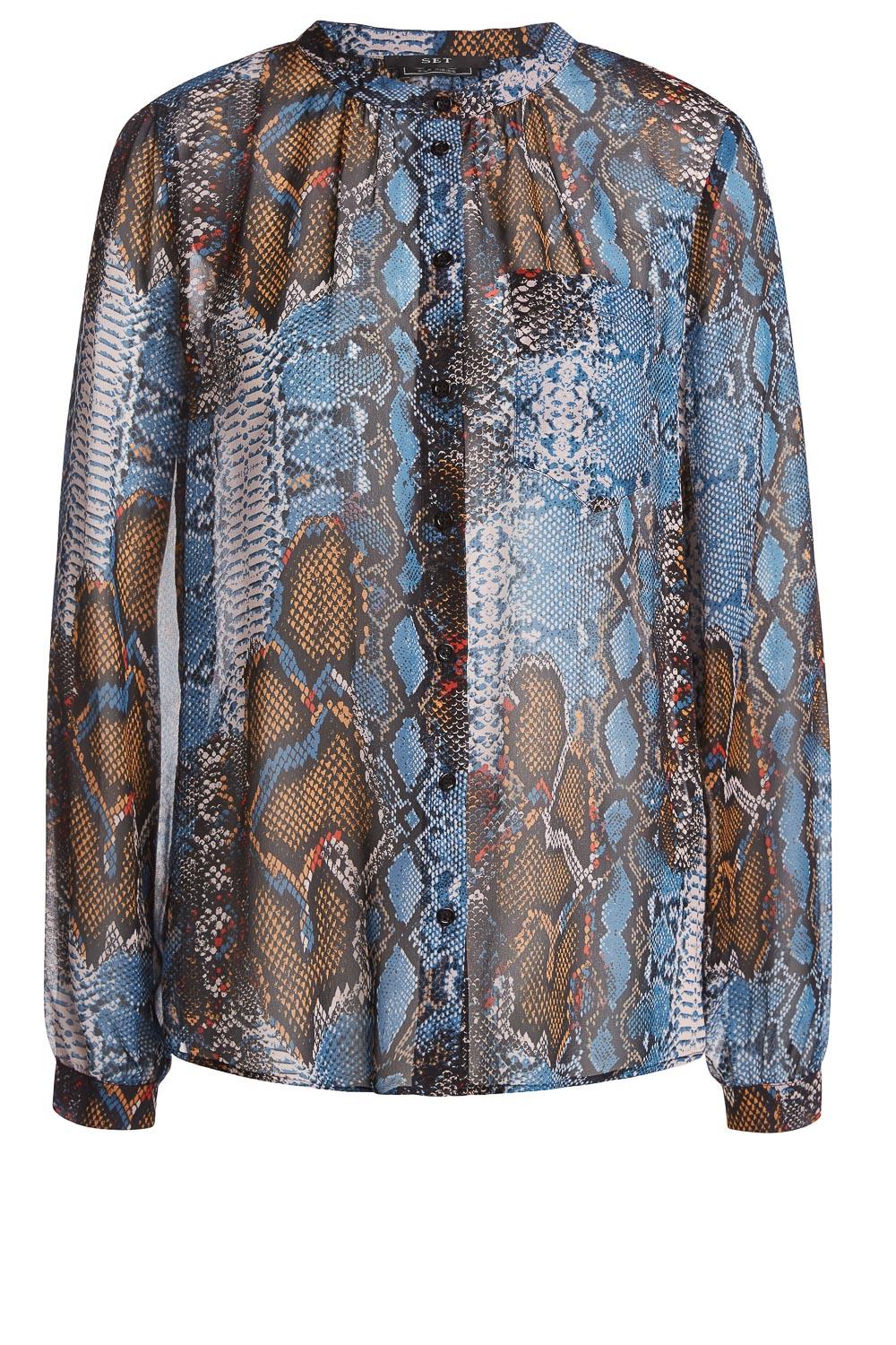Snake printed blouse Sizzly | blue 