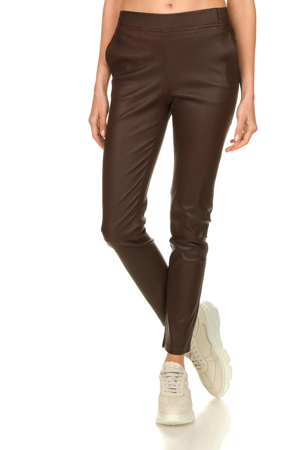 bruine lederen broek