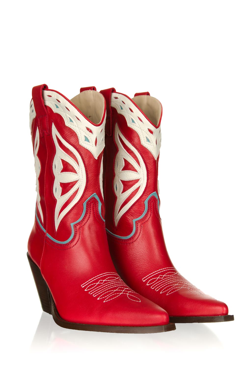 Leren cowboy laarzen Savanah | rood | Toral | Little Soho