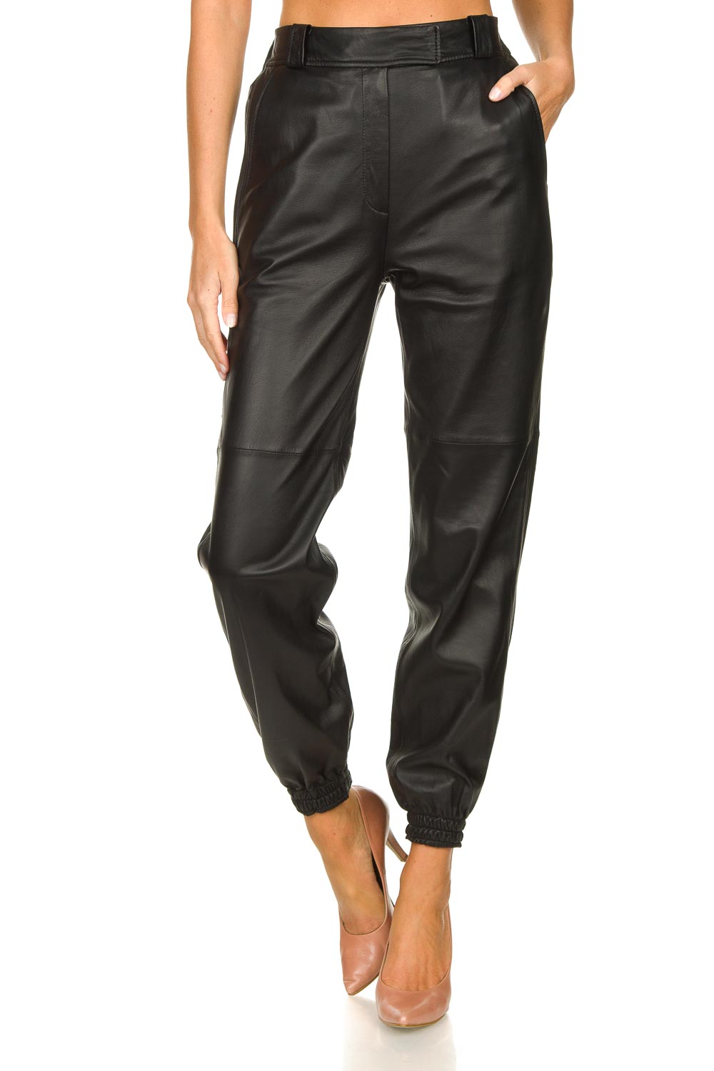 arma leren broek zwart