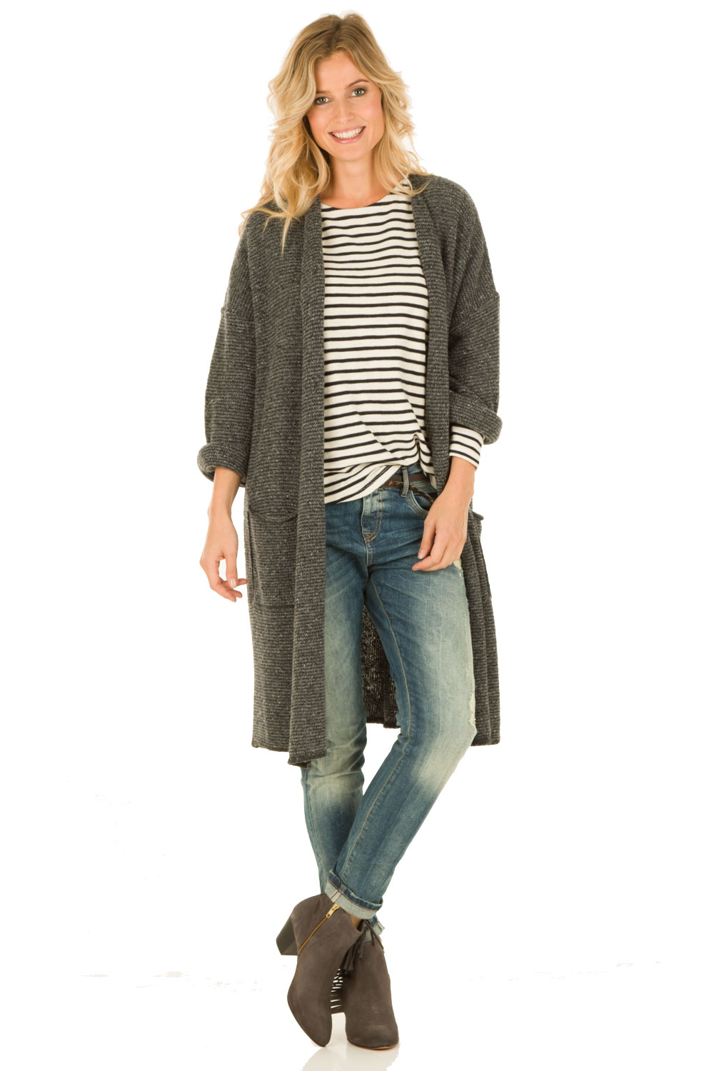 Suède enkellaarsjes Lilly High | grijs Suède enkellaarsjes Lilly High | grijs