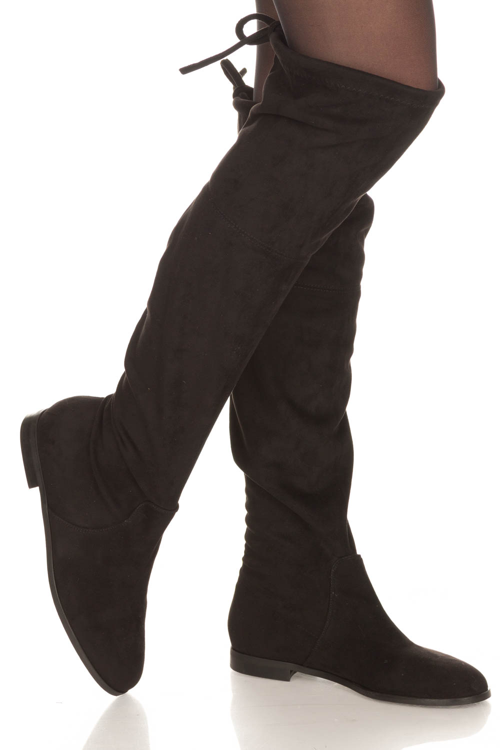 Faux suede boots Julie | black | Maluo | Little Soho Faux suède laarzen Julie | zwart | Maluo | Little Soho