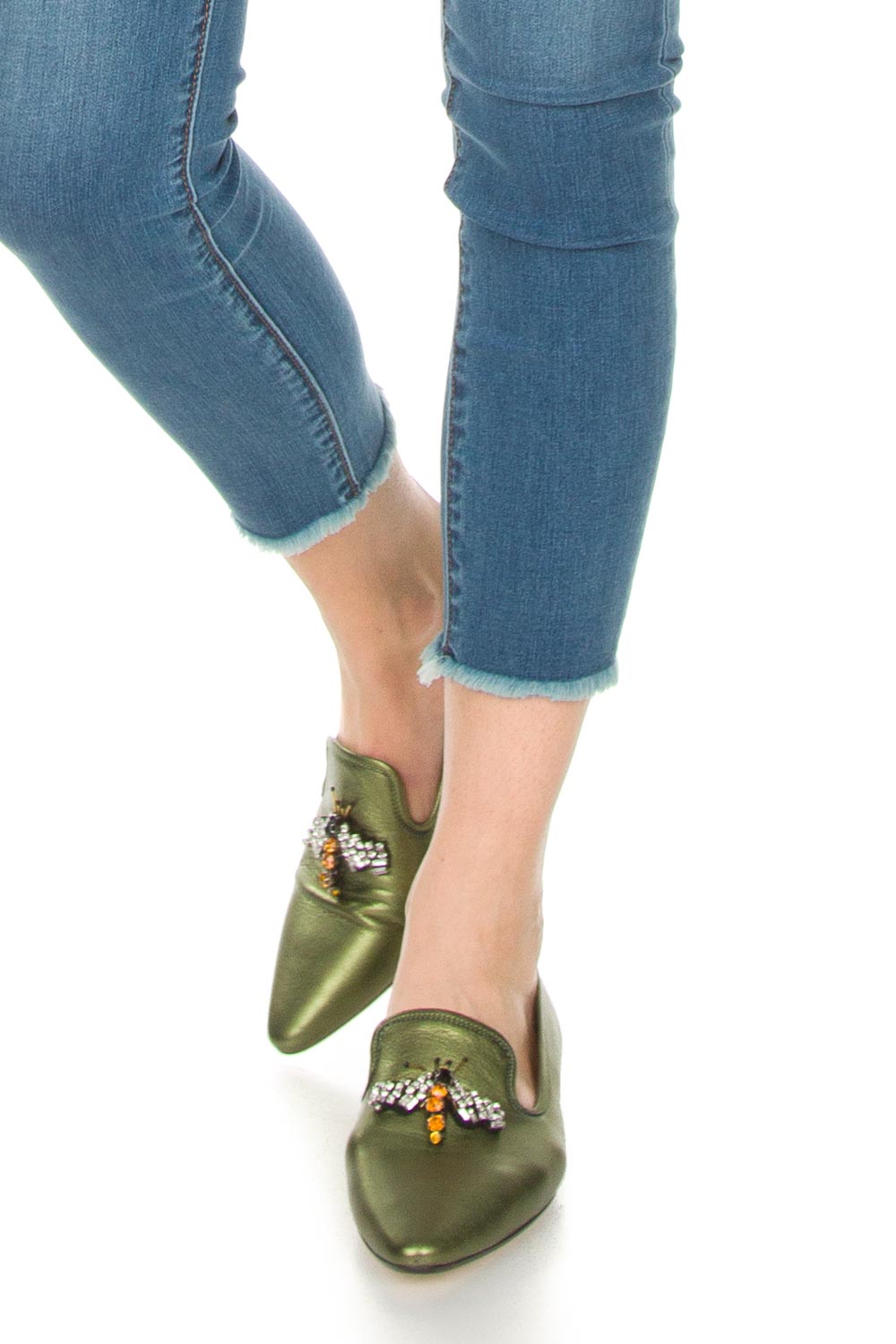 Metallic loafer Cadmio | Groen | Toral | Little Soho