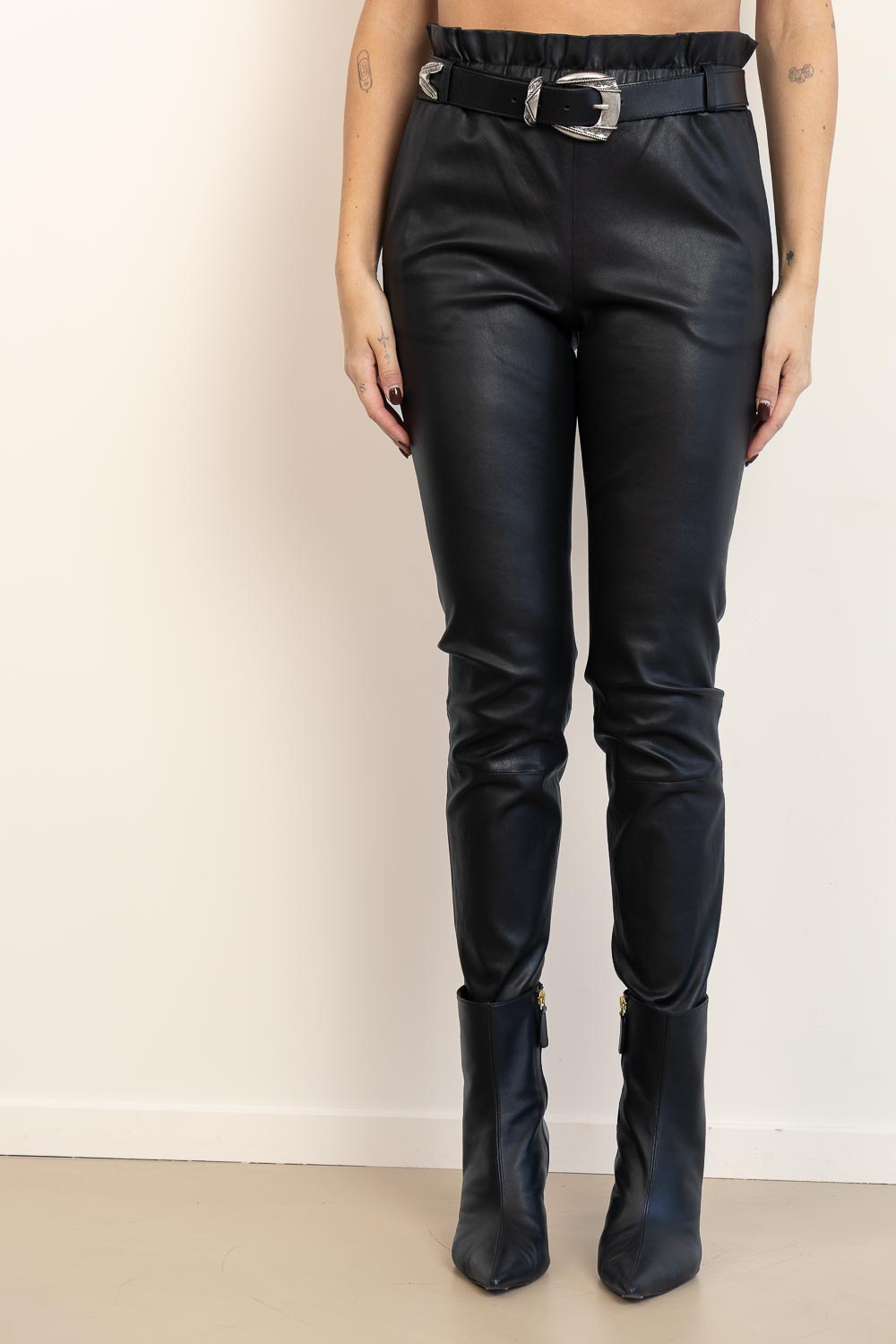 Stretchleren paperbag broek Duran Dante6 Little Soho