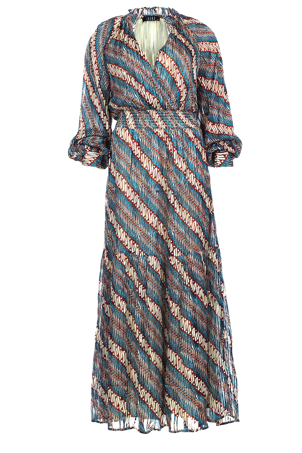 Maxi-jurk met print Donna blauw Ibana Little Soho