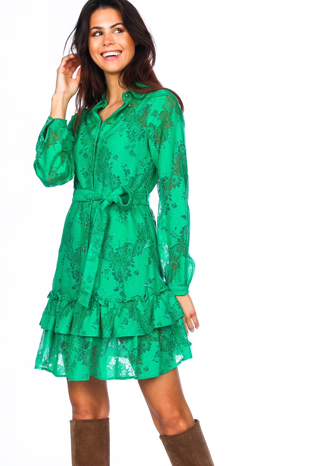 green emerald velvet dress Jovani Long Sequin Prom Dress with Appliques -PromGirl Green / 0