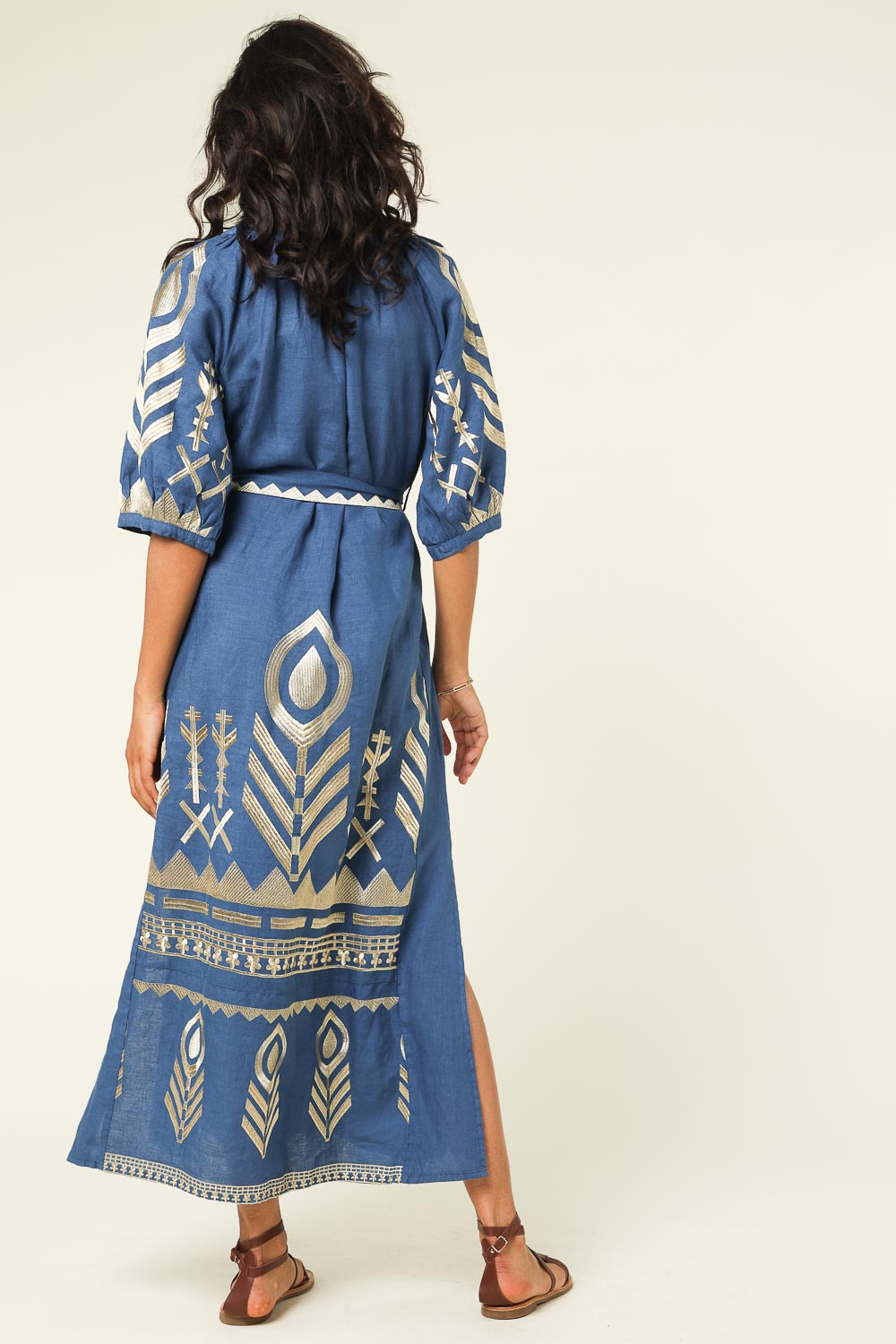long sleeve modest dress Modest Formal Cape Dress G569 main image 1