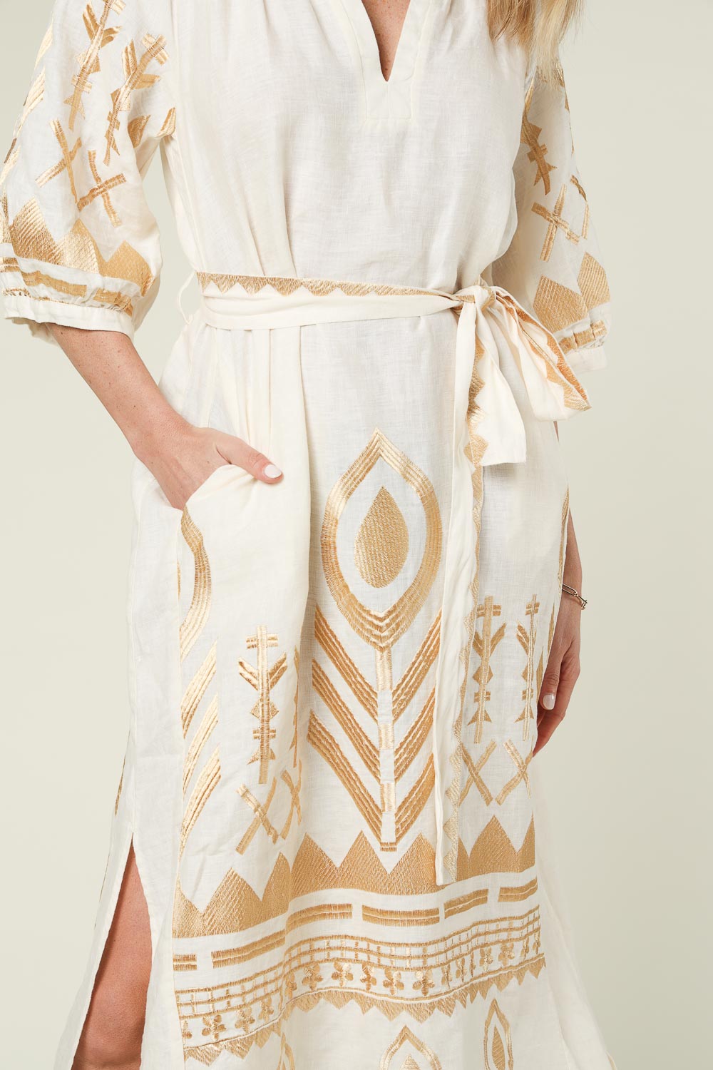 Linen dress Phileine | natural... | Greek Archaic Kori | Little Soho
