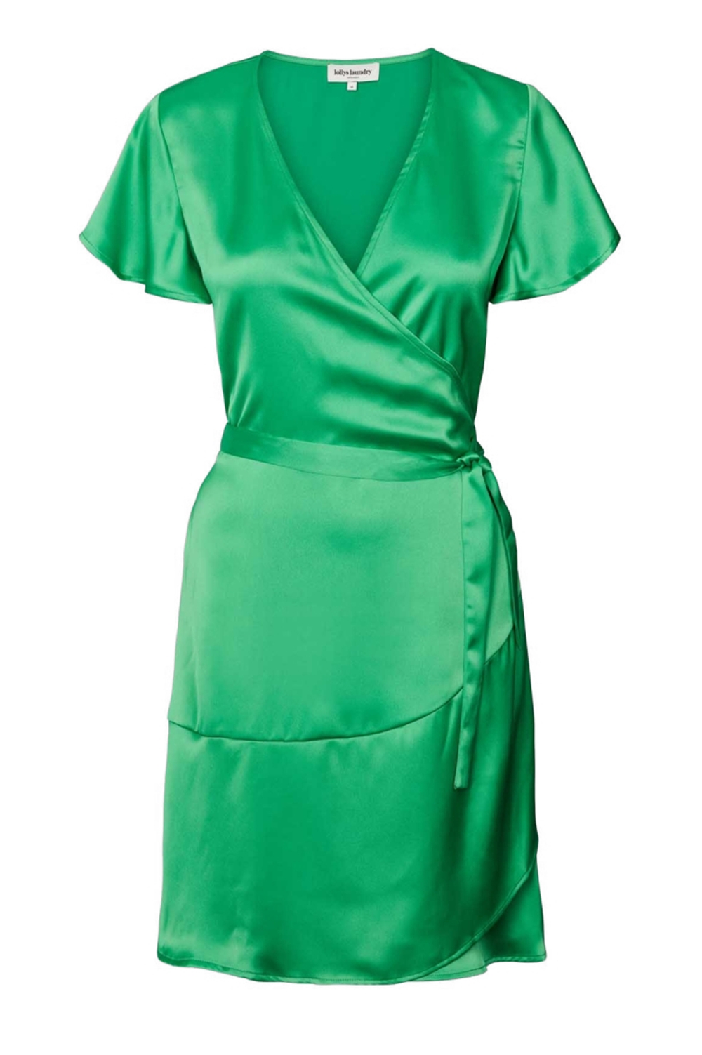 Satin wrap dress Miranda | green... | Lollys Laundry | Little Soho