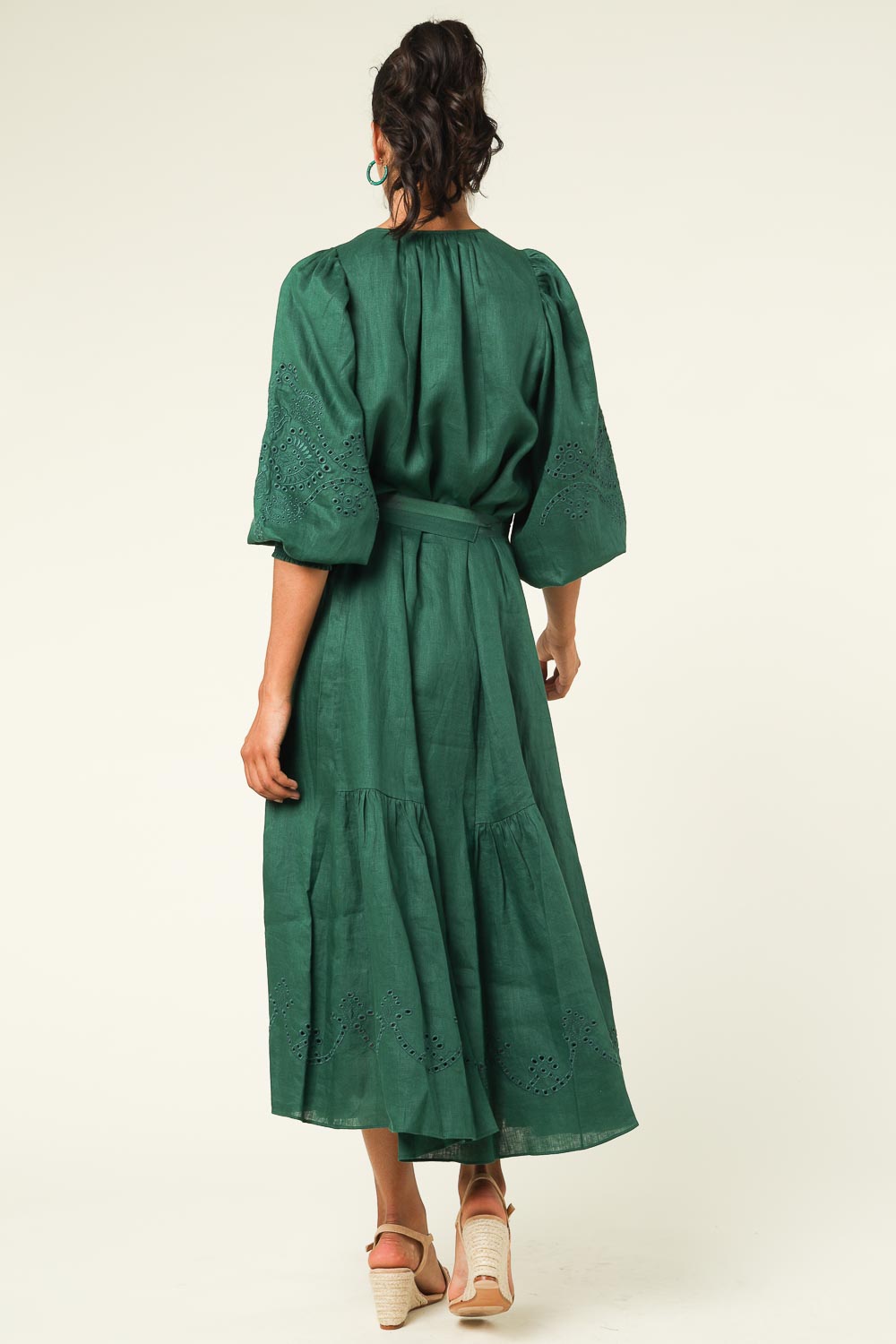 slim fit dress slacks Vanessa Swing Dress in Forest Green – Glamour Bunny main image 1