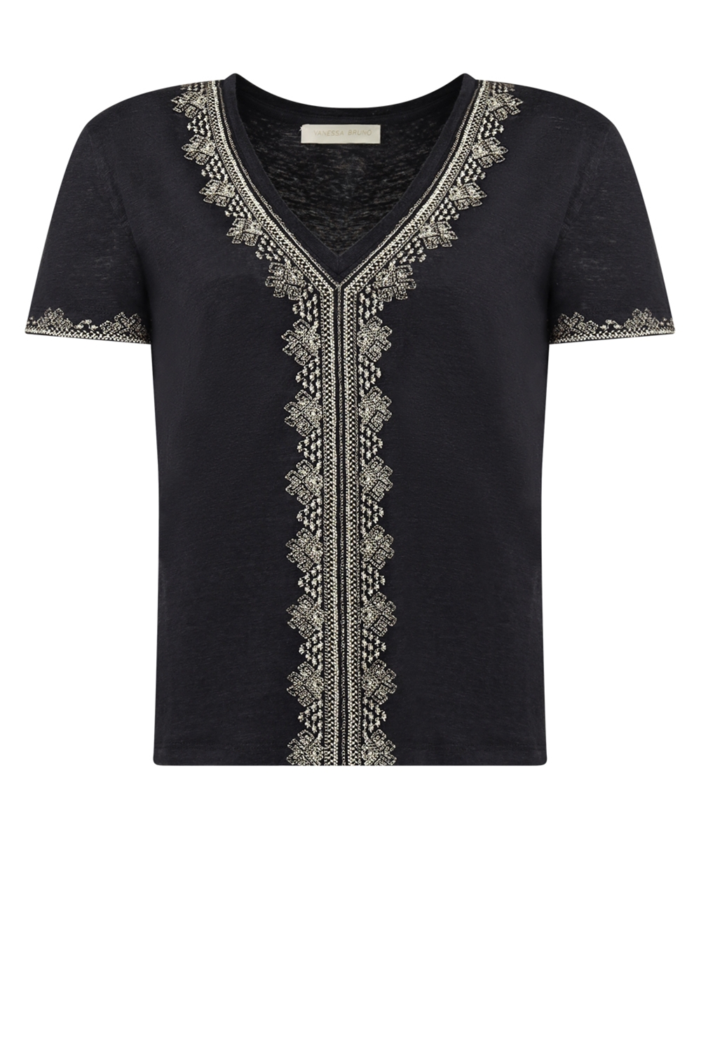 Top met borduursels Amaya zwart Vanessa Bruno Little Soho