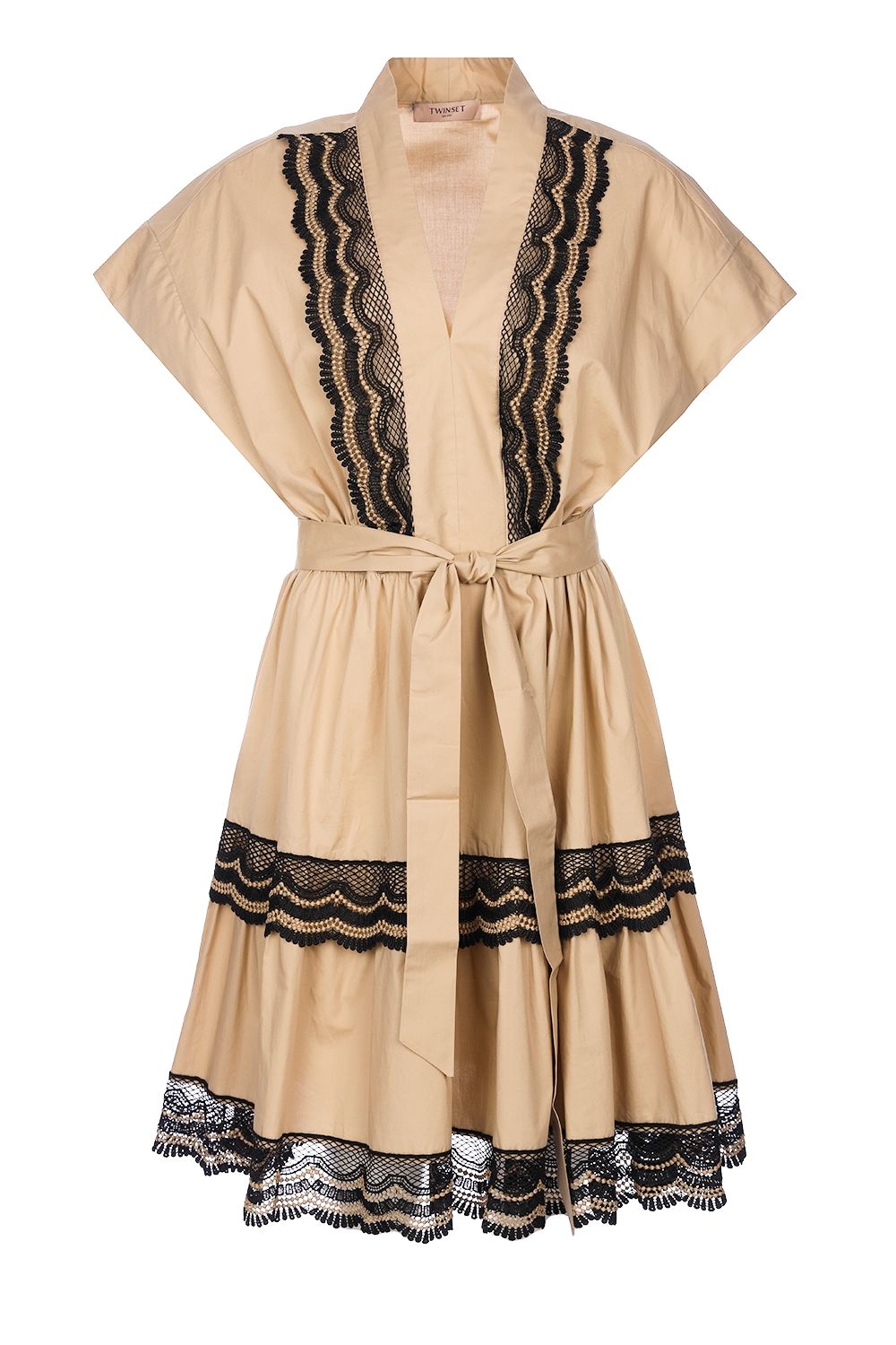 beige casual dress with sleeves Elegant Beige Full Sleeve Collar Solid Casual Dress For Effortless Sop