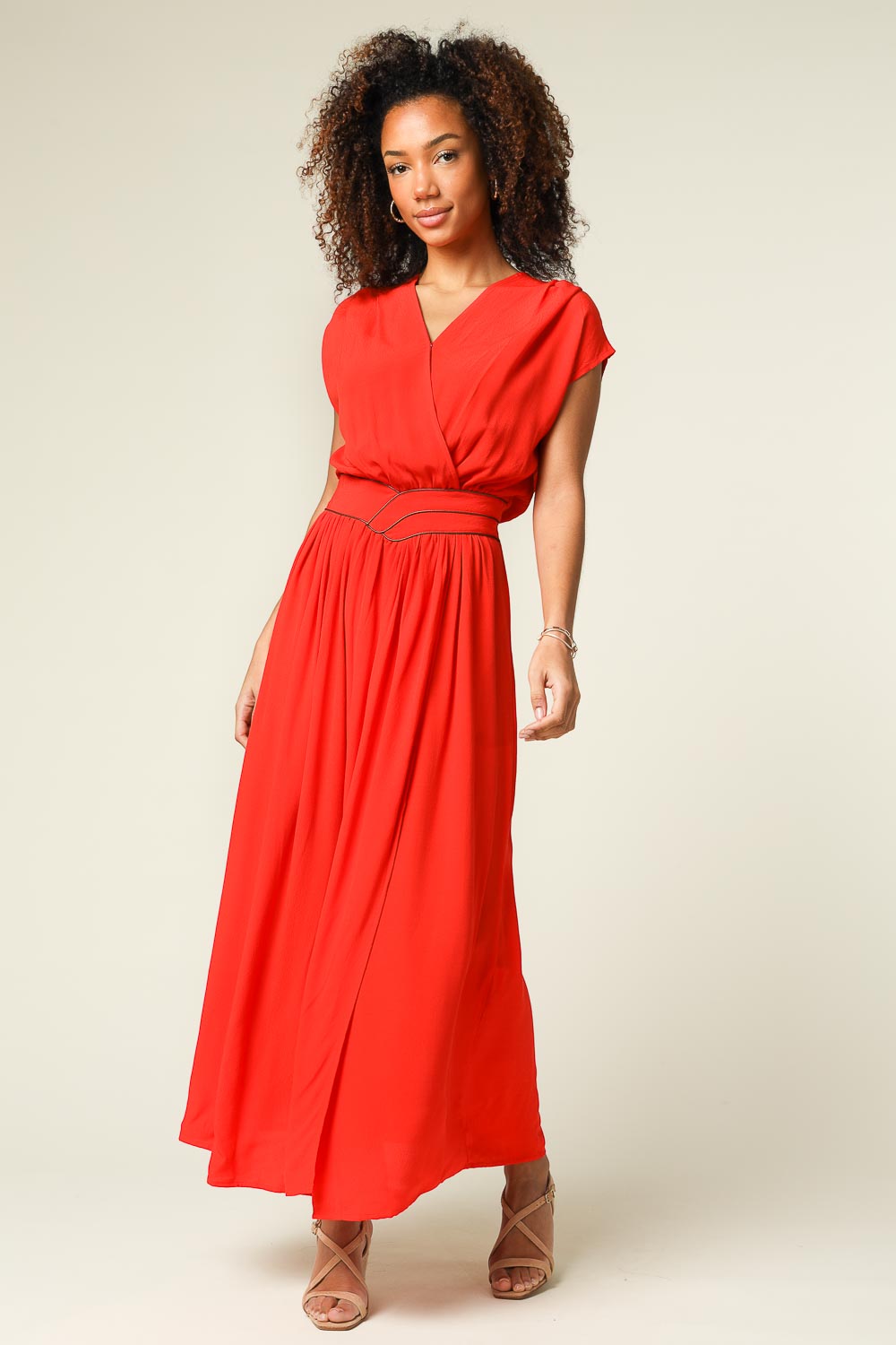 Maxi jurk Swing red