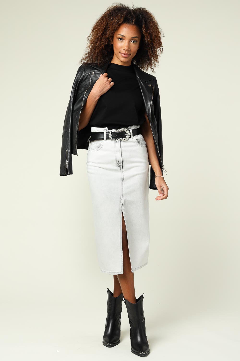 Jeans skirt Milita | gray | IRO | Little Soho