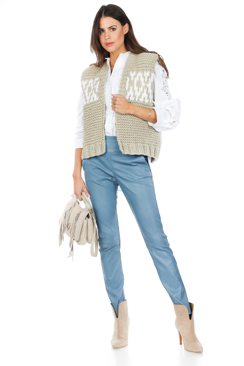 Look Knitted gilet with design Lianne