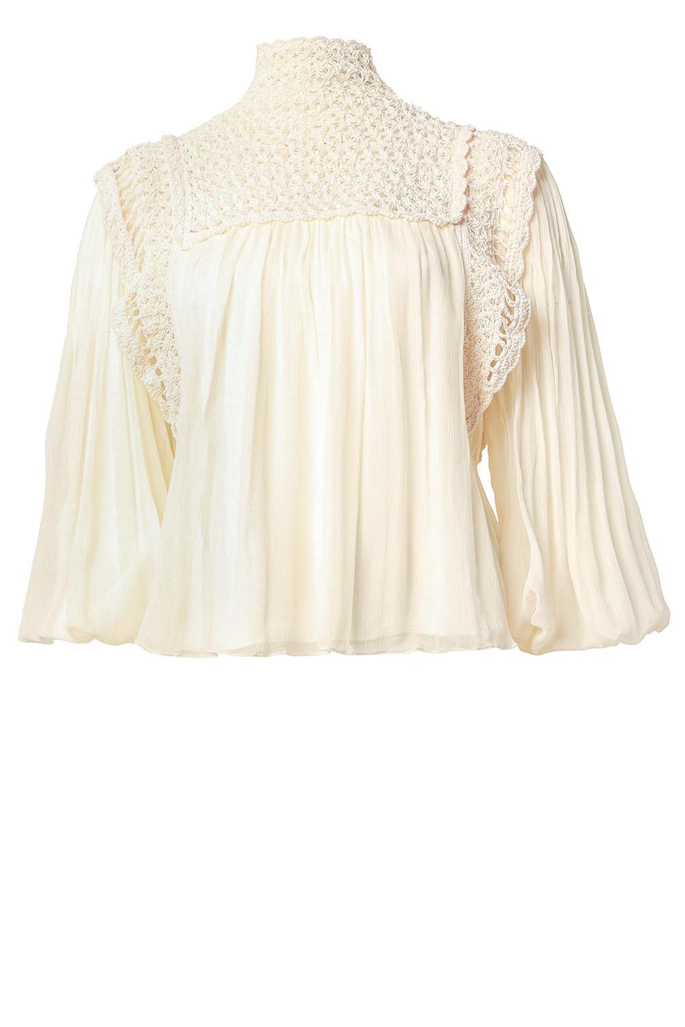 Top with crochet details Loup | natural | Magali Pascal