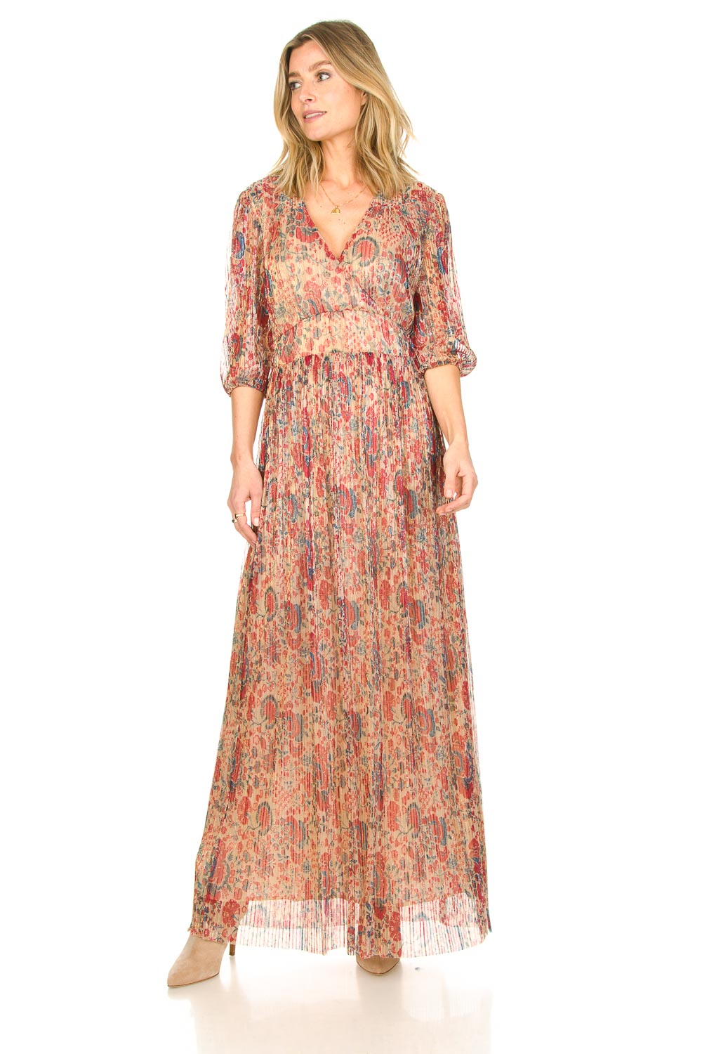 ba&sh silk dress Silk mid-length dress