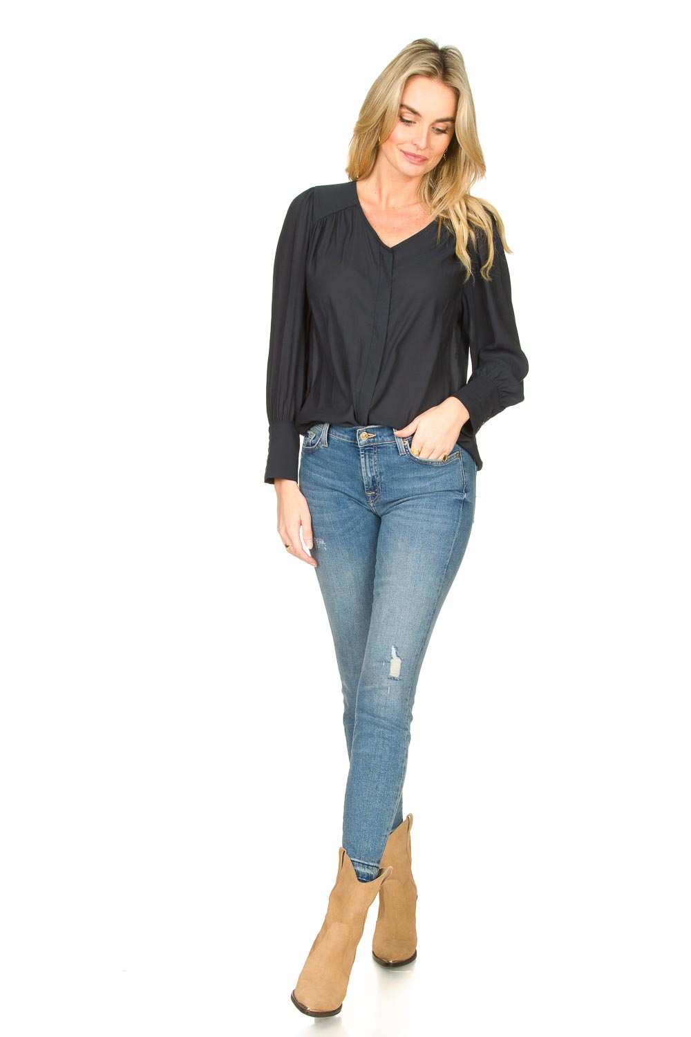 Look Blouse with puff sleeves Sicily