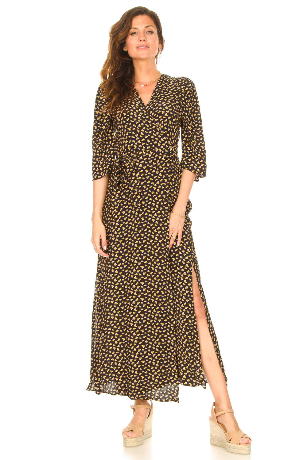 Maxi dress with print Esmee | black... | Freebird | Little Soho