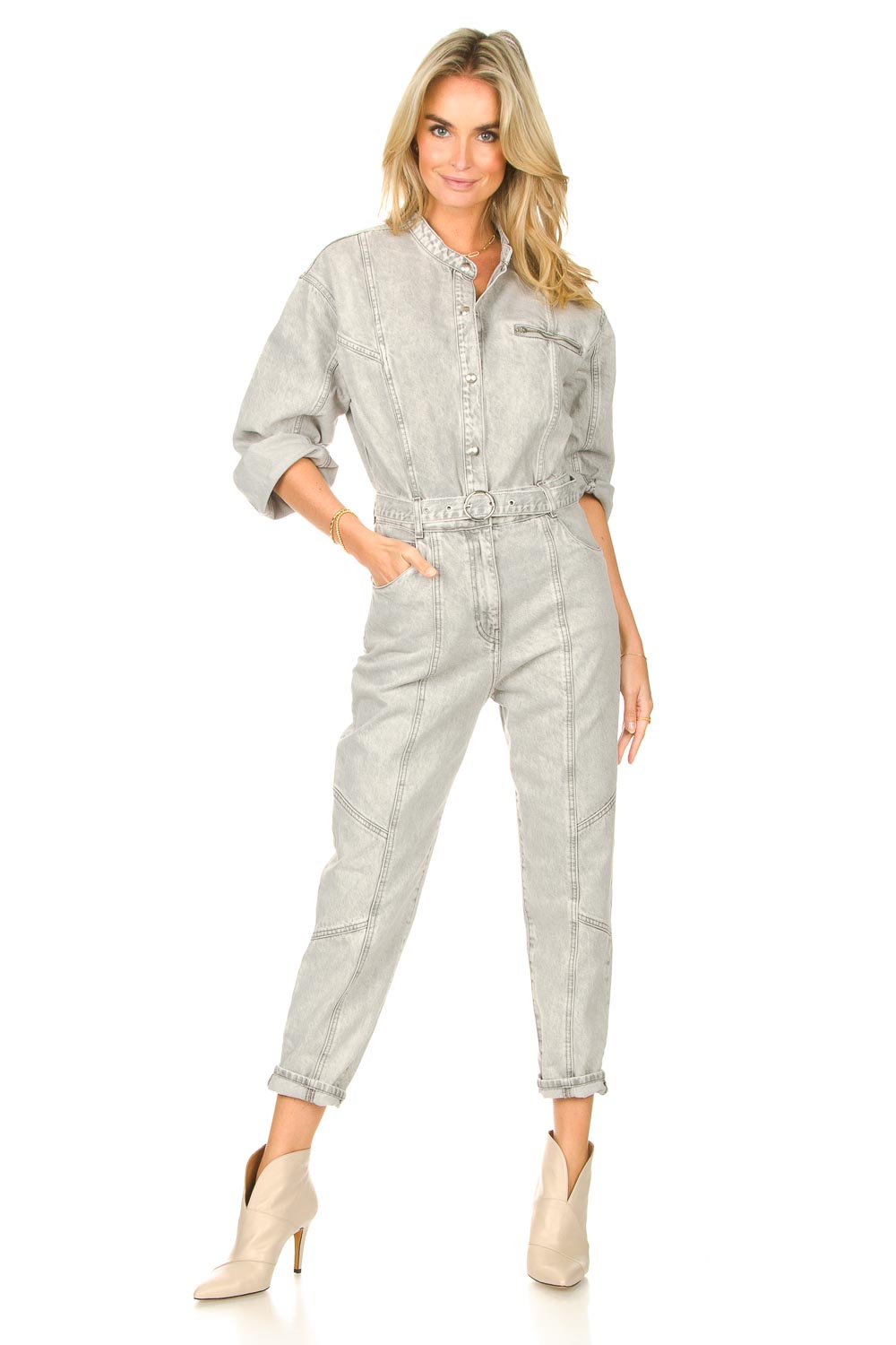 Denim jumpsuit Marce lichtgrijs IRO Little Soho