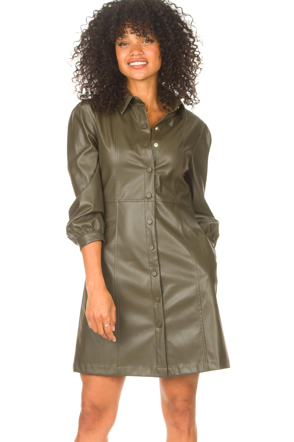 Faux leather dress Lana | green... | Liu Jo | Little Soho Faux leather dress Lana | green... | Liu Jo | Little Soho