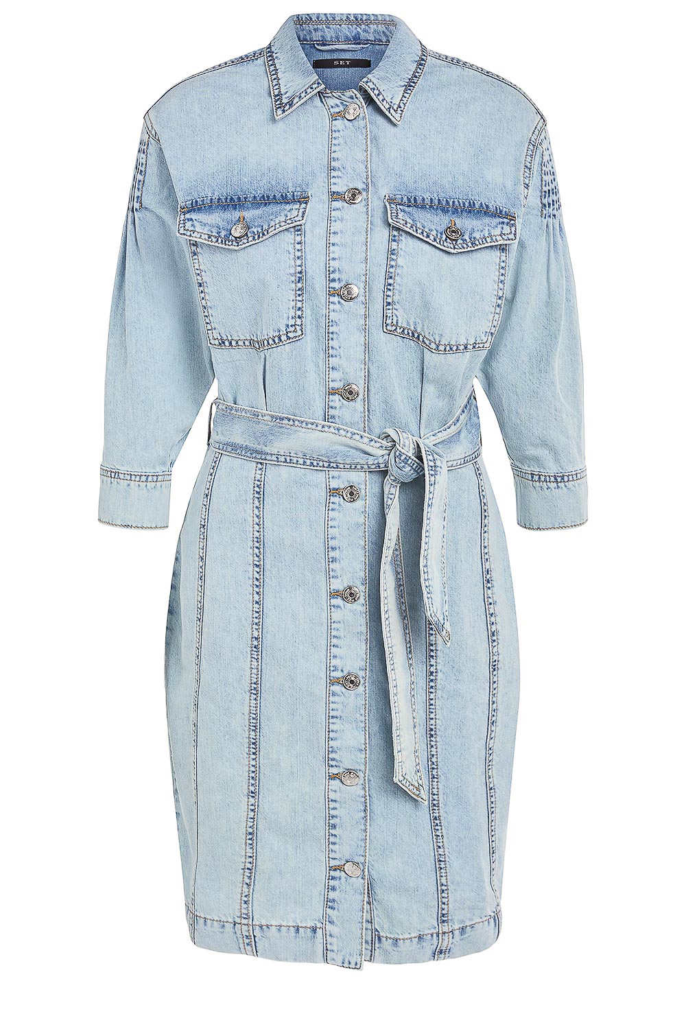 white christmas dresses Shoals Denim Maxi Shirt Dress in Light Indigo main image 1