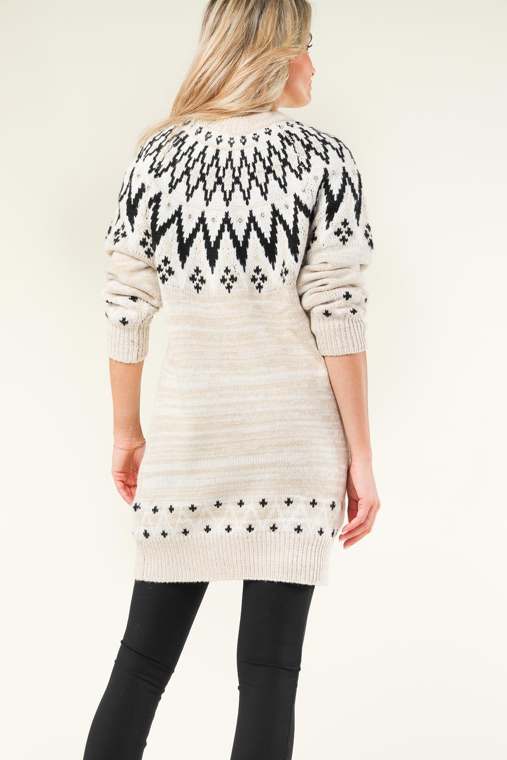 Yageshark Gebreide jurk, voor dames, pullover-jurk, mini-jurk