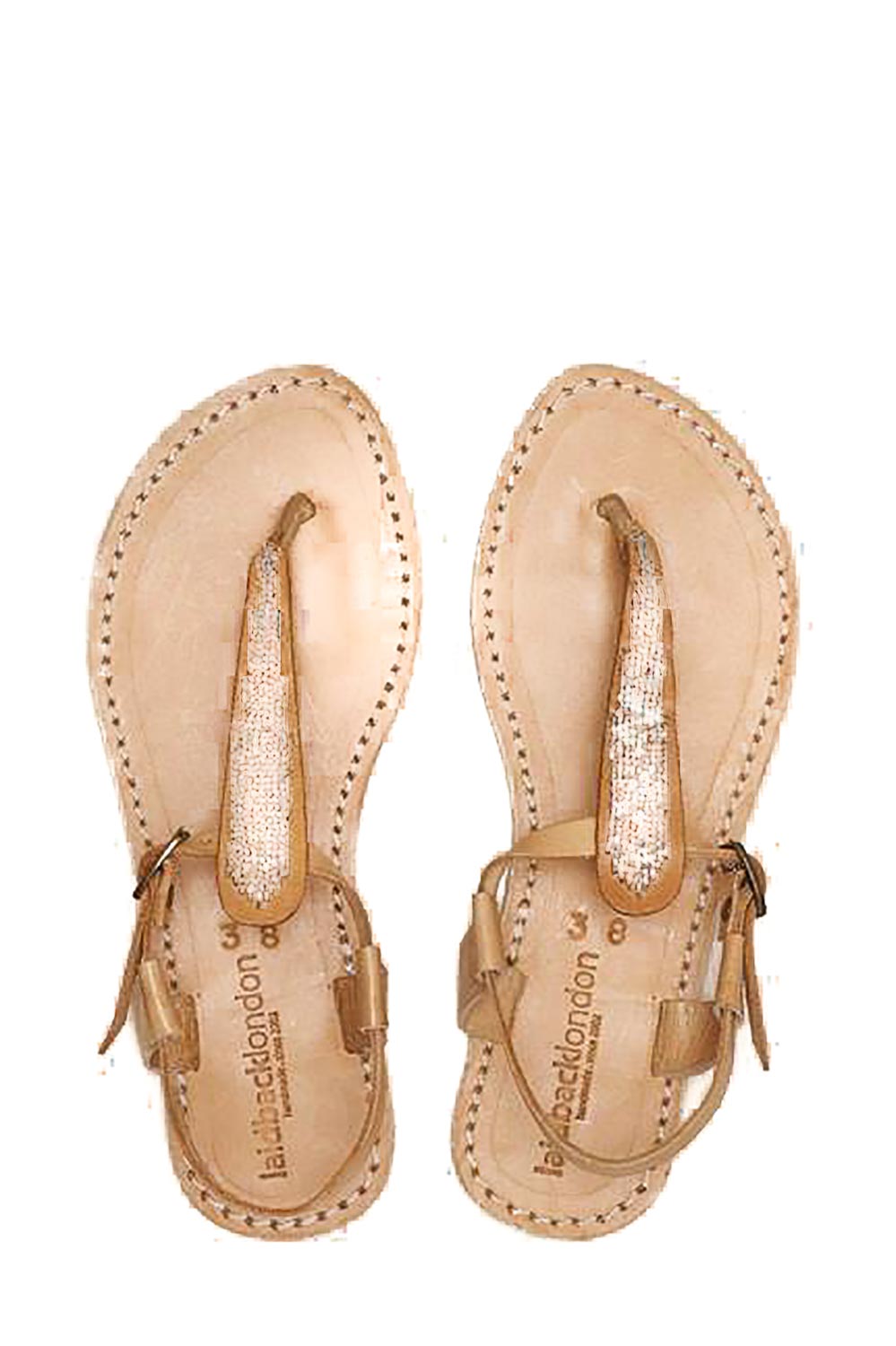 Leren sandaal Leni | zilver | Laidback London | Little Soho