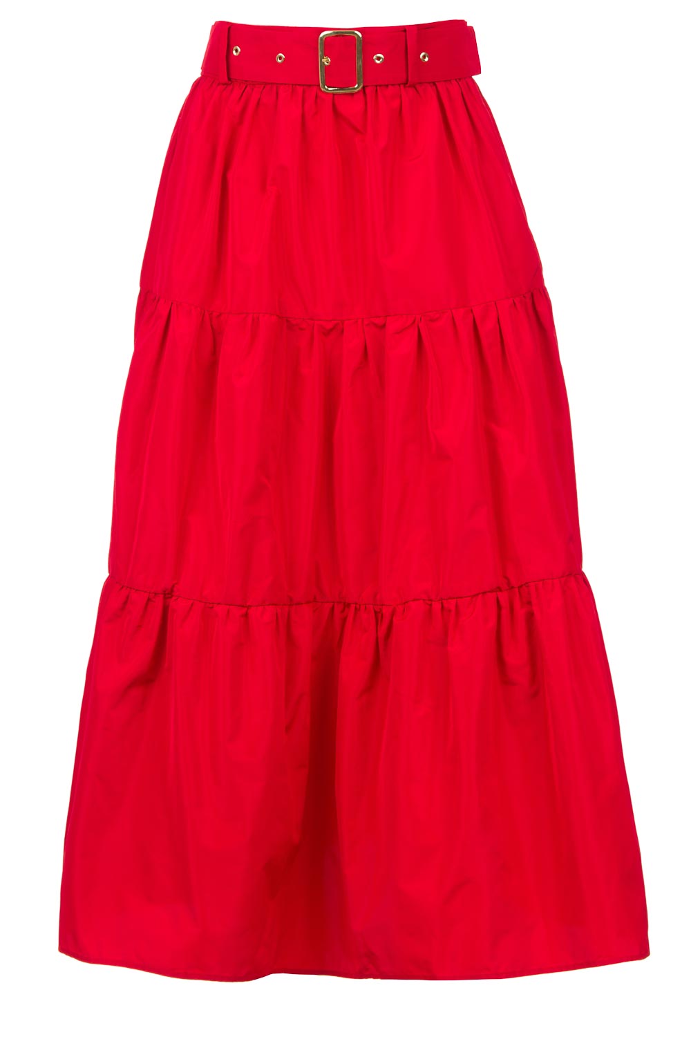 Liu Jo Taffeta midi-rok Tess rood