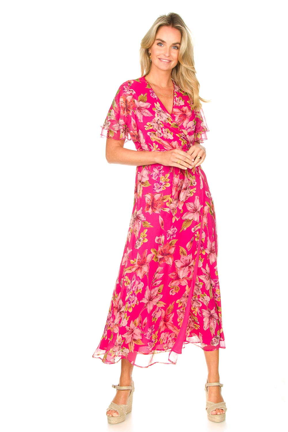 L.K.Bennett Dr Patti Maxi Jurk Met Bloemenprint En Ballonmouwen 4098063066 409806306600000