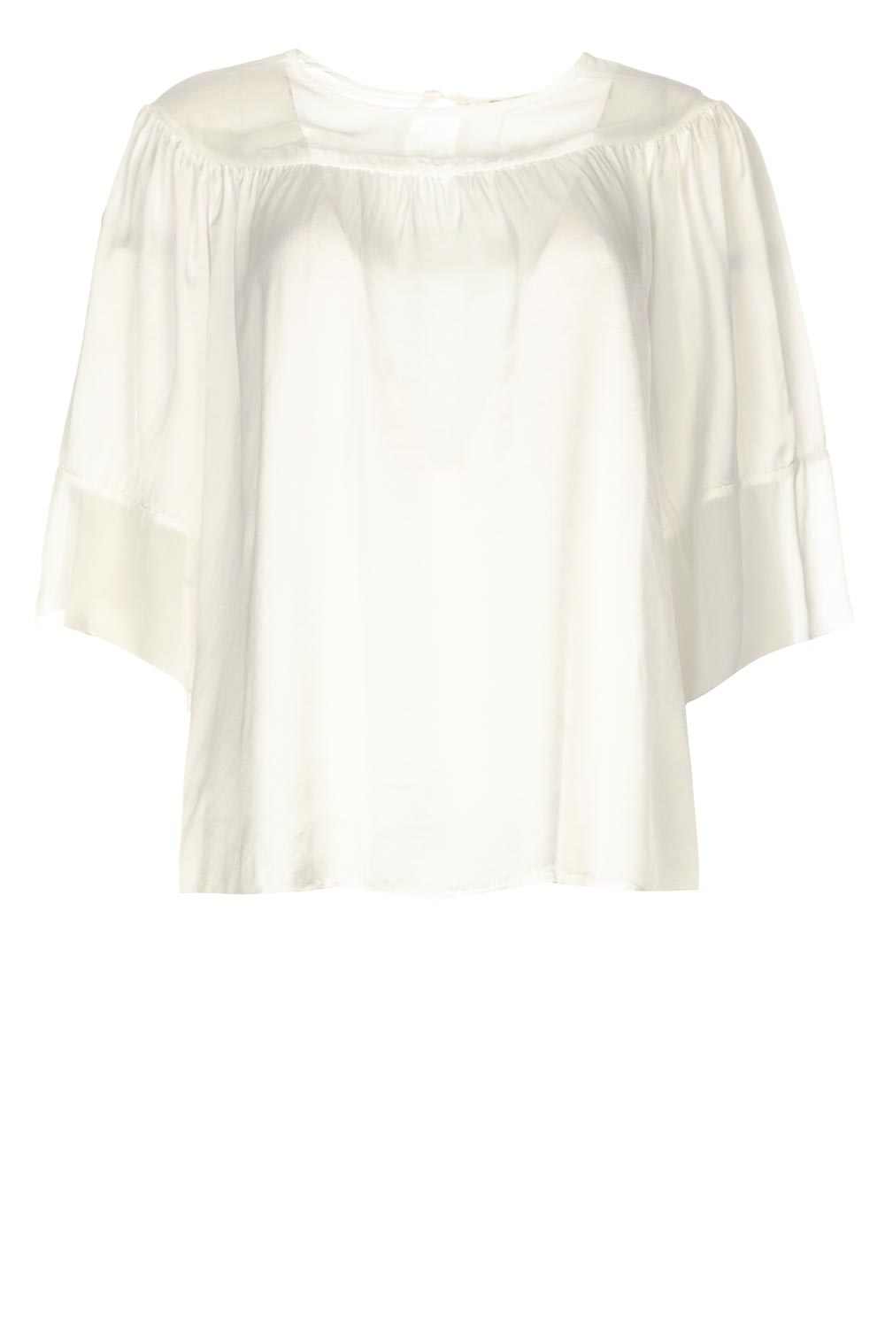 Fracomina Transparante blouse Vivian wit