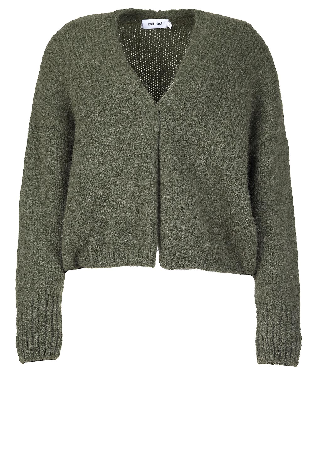 Soft knitted cardigan Becky | green | Knit-ted | Little Soho
