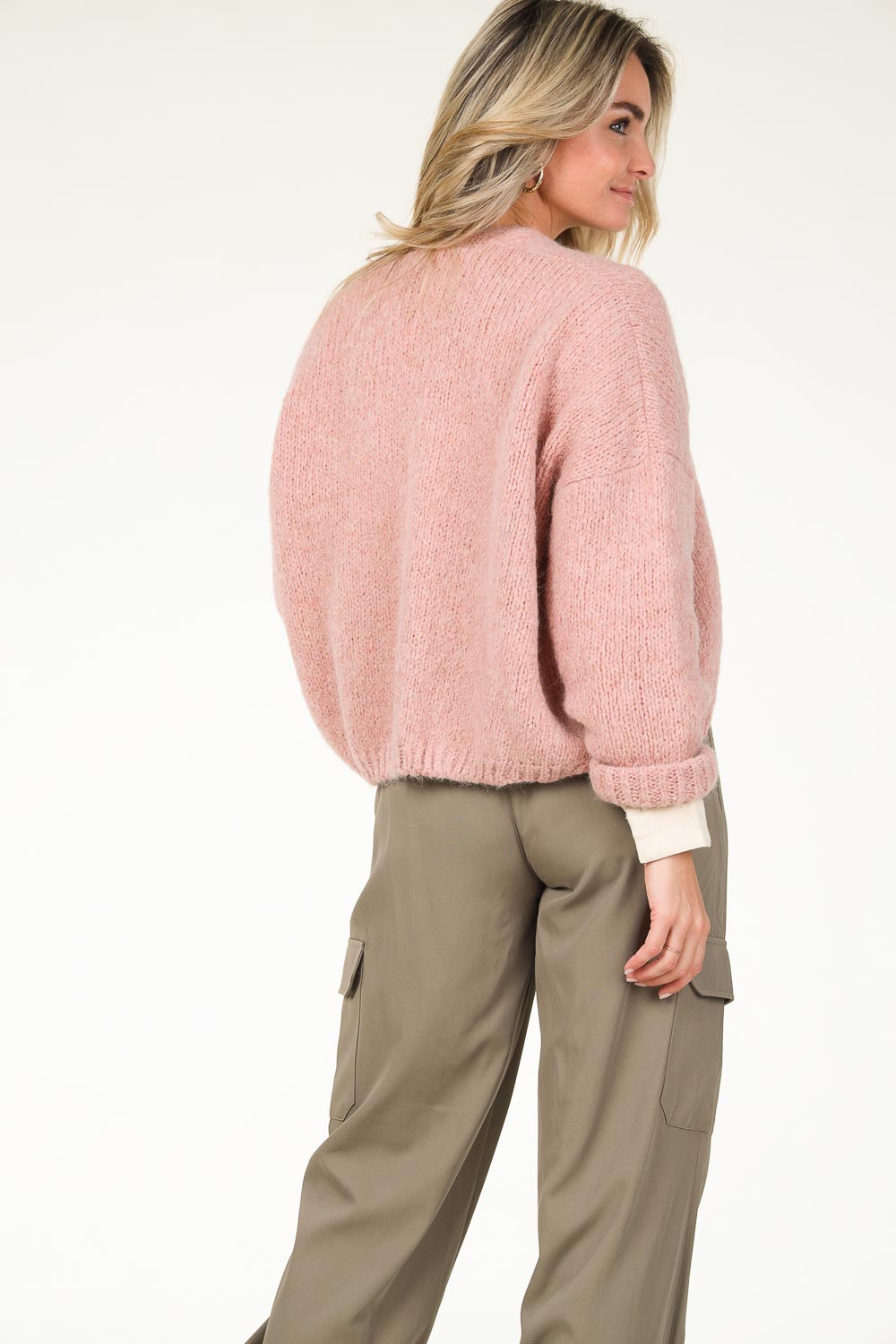 即日発送可Becky knit set tops Soft knitted cardigan Becky | pink | Knit-ted | Little Soho