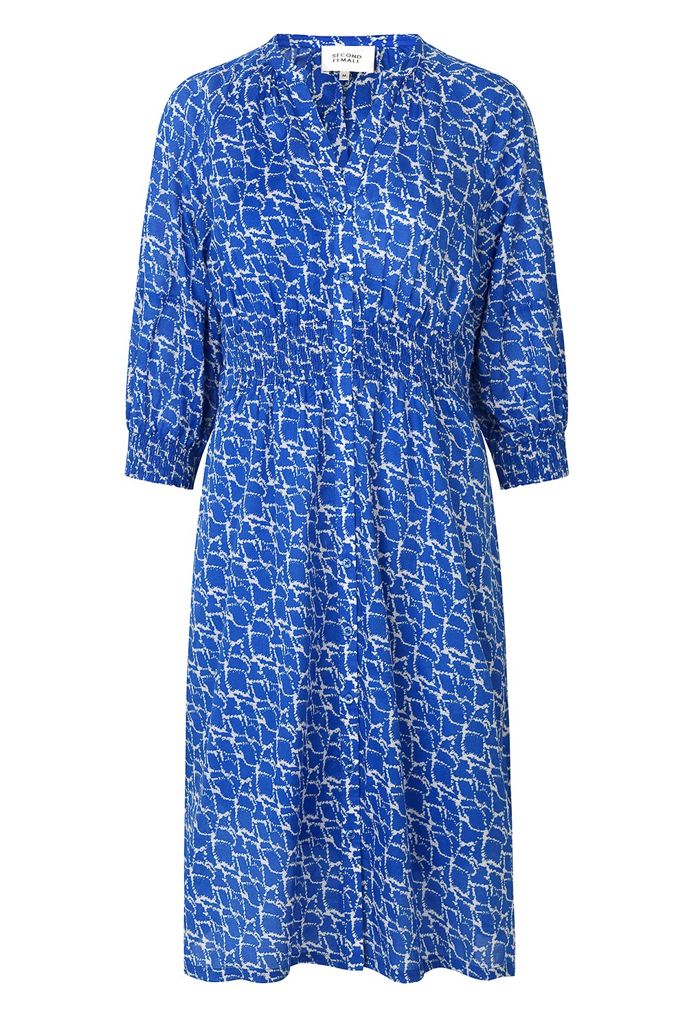 Second Female Midi-jurk met print Dayla blauw