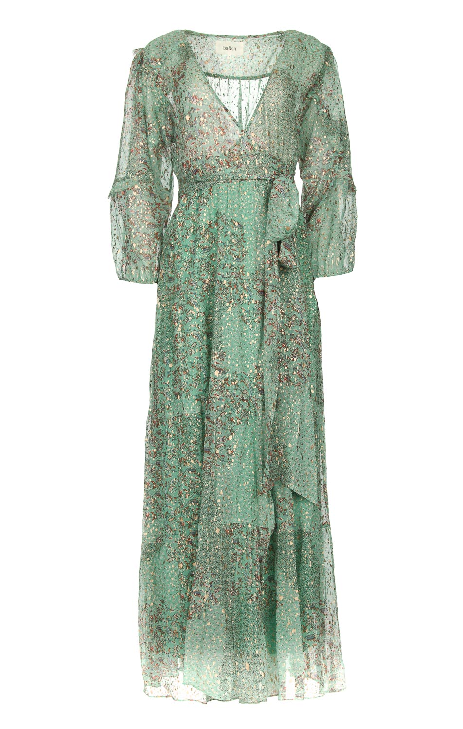 Maxi dress with lurex Oriane | blue... | ba&sh | Little Soho