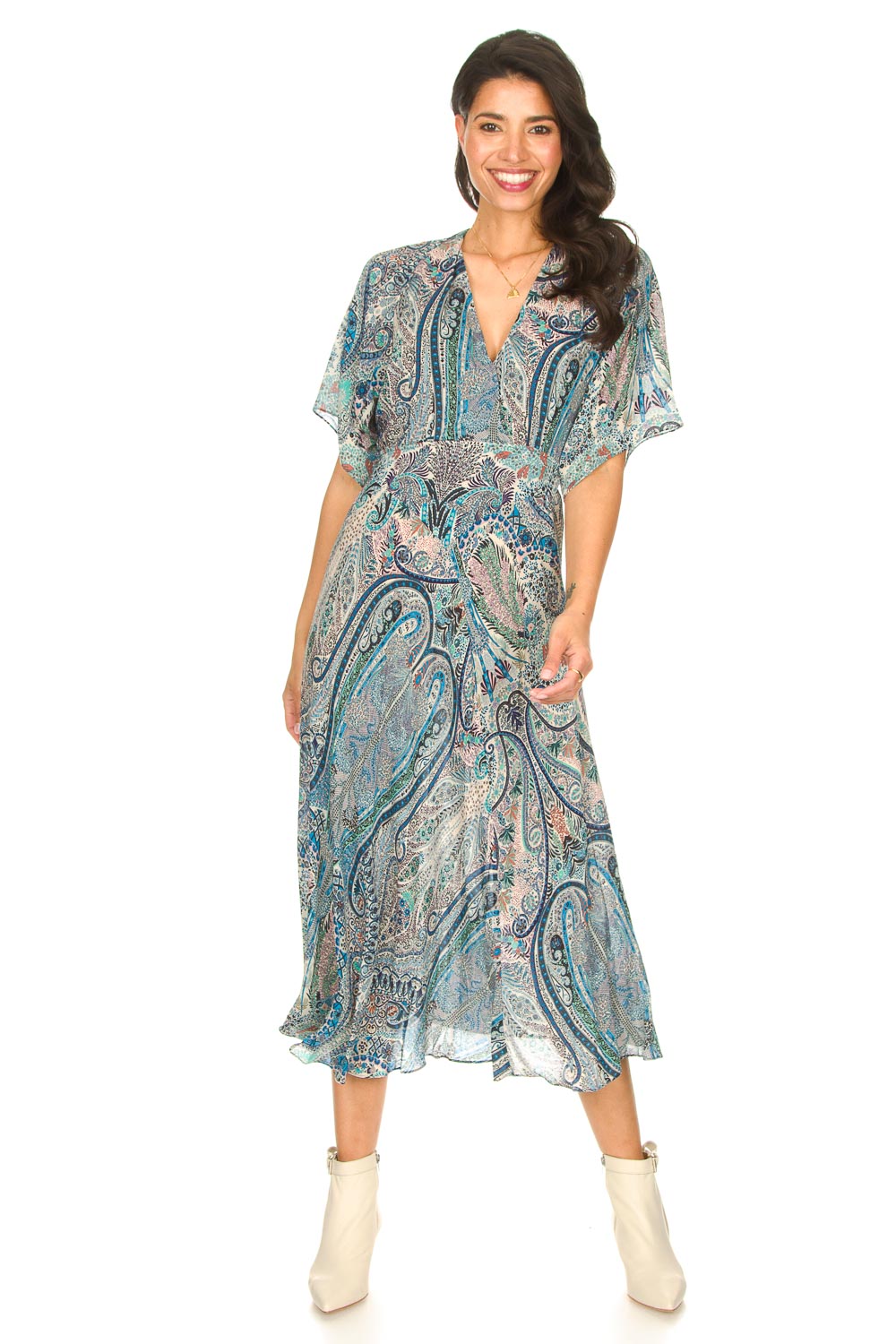 Maxi dress with paisley print Bee | blue... | ba&sh | Little Soho Maxi dress with paisley print Bee | blue... | ba&sh | Little Soho