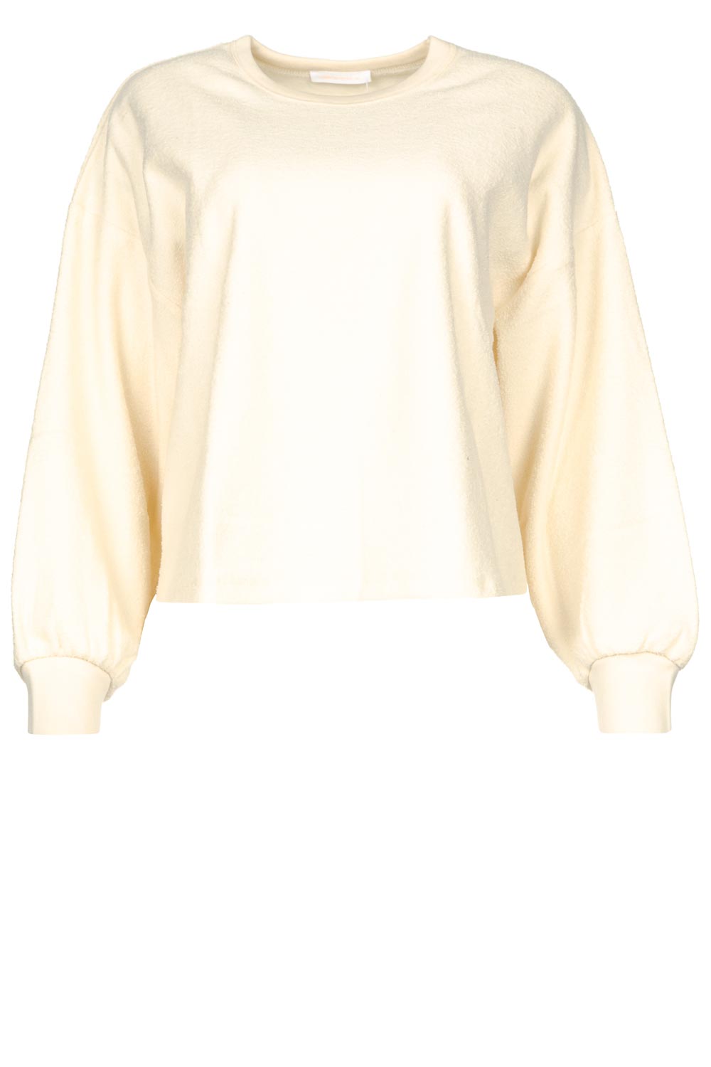 Cotton sweater with terry structure 