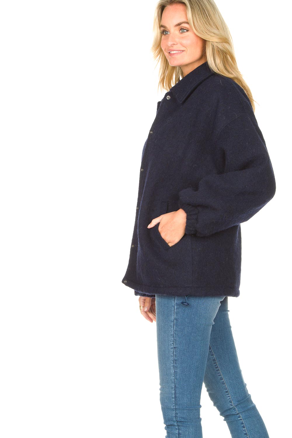 Woolen jacket Zalirow | navy | American Vintage | Little Soho