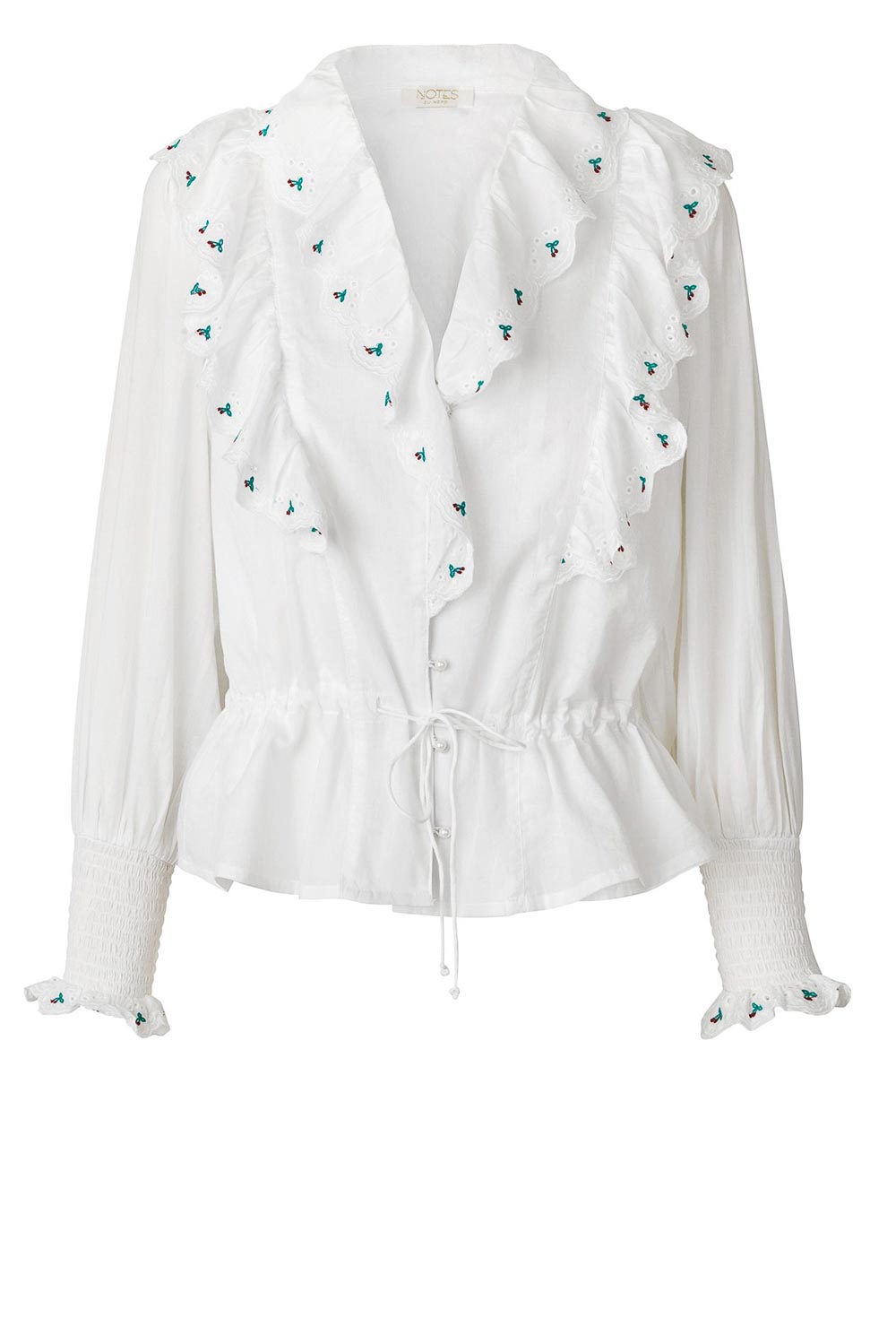 Katoenen blouse met ruches Tenna | Du Nord | Little