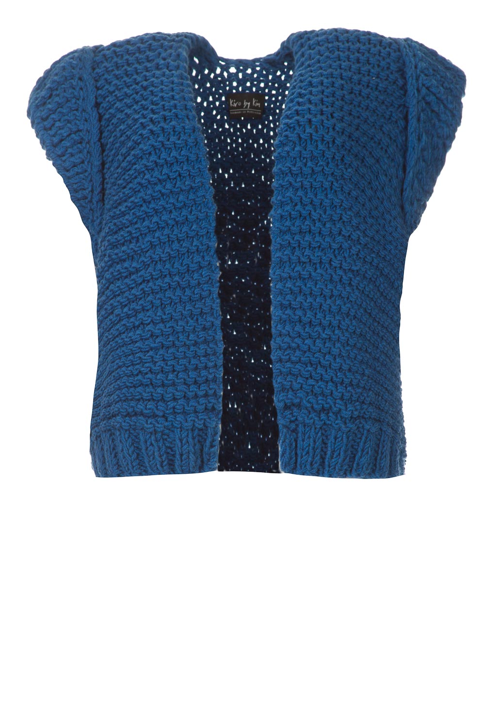Gebreide Gilets,Dames Gebreide Gilets V-Hals Blauw Holle Knopen Vest Losse Gebreide Vesten Mouwloze Truien Casual Stijlvolle Herfst Winter Mouwloze Trui Vest Blouse, One Size