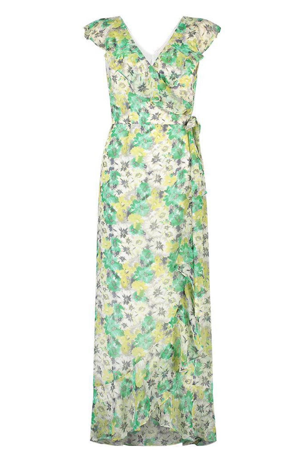 Freebird Maxi-jurk met bloemenprint Olga groen